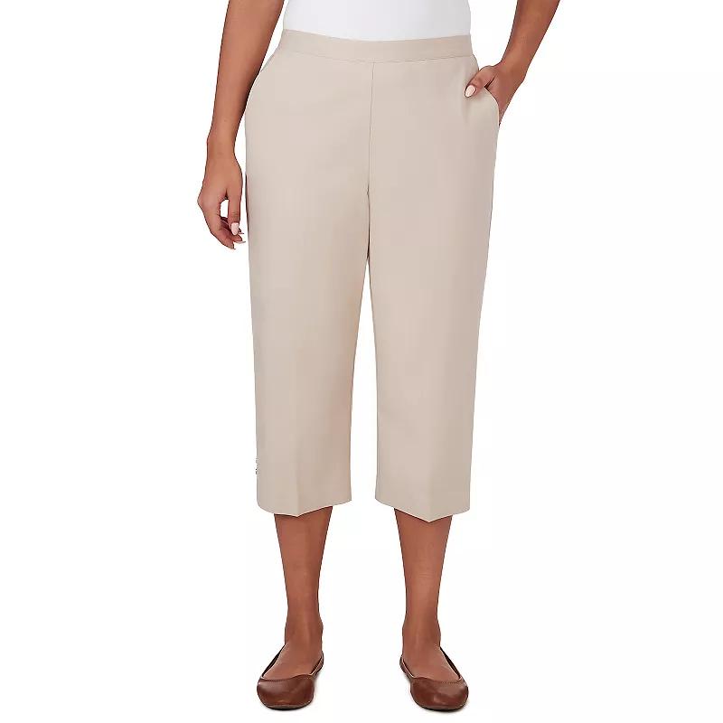 Women's Alfred Dunner Denim Twill Split Hem Capri Pants, Size: 14, Grey Product Image