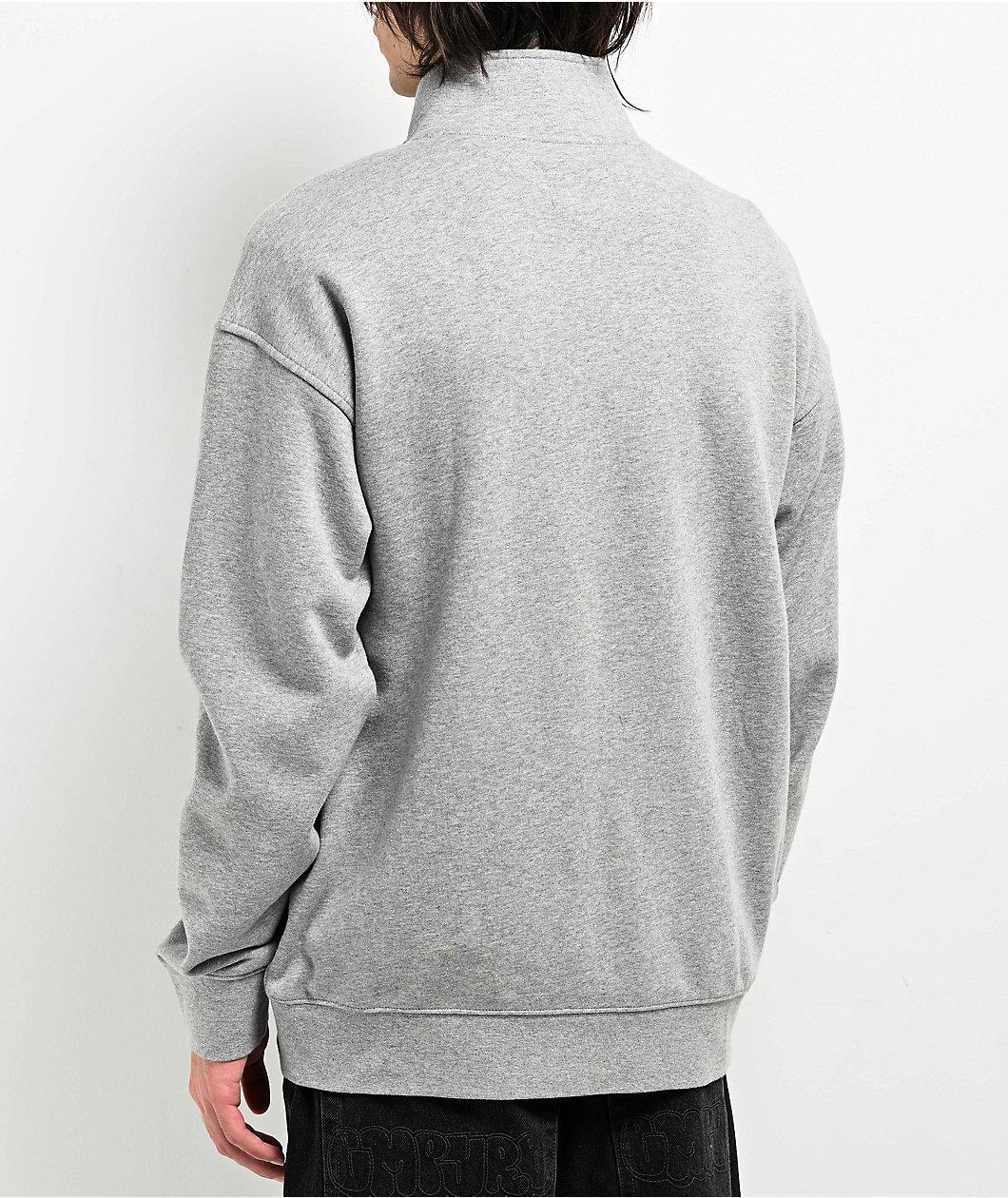 Zine Athletic Grey Quarter Zip Sweatshirt Product Image