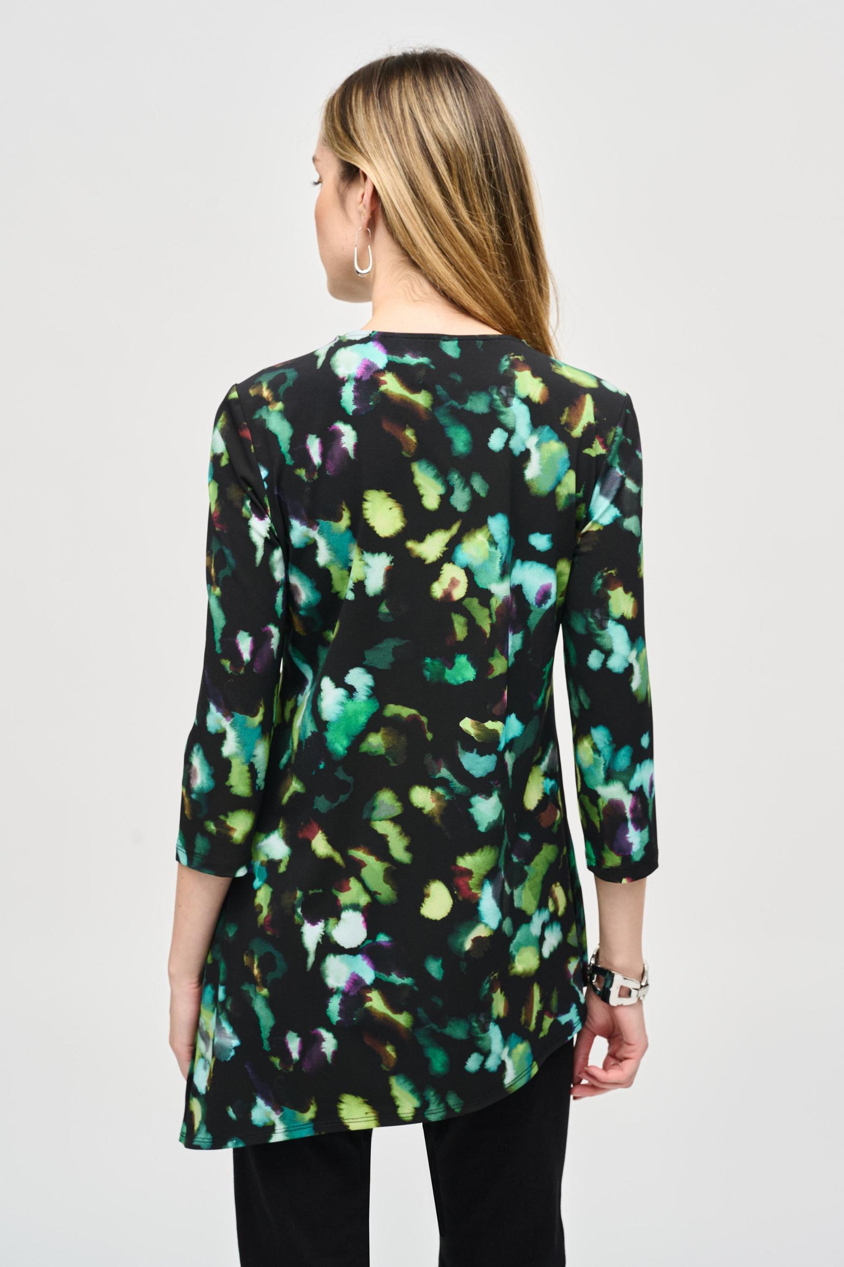 Silky Knit Abstract Print Tunic Product Image