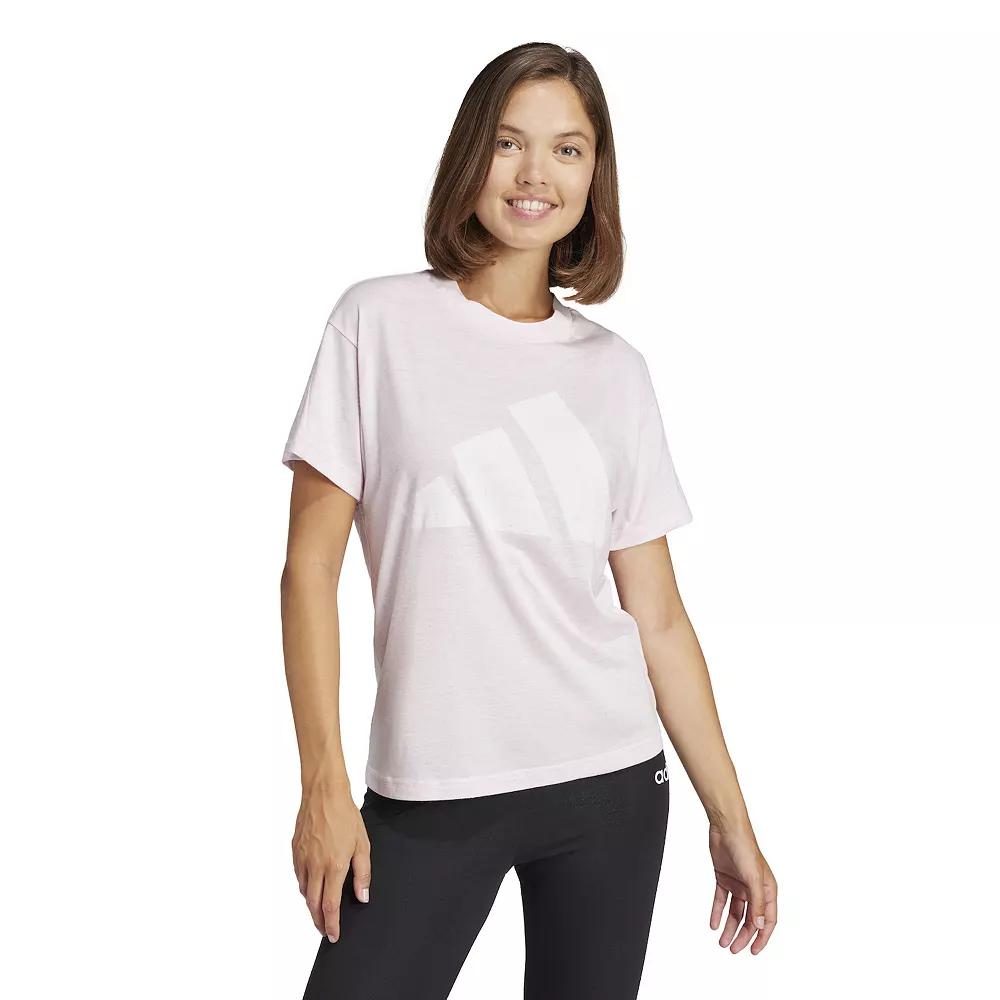 Women's adidas Future Icons Winners 3.0 Tee, Size: Large, Clear Pink Product Image