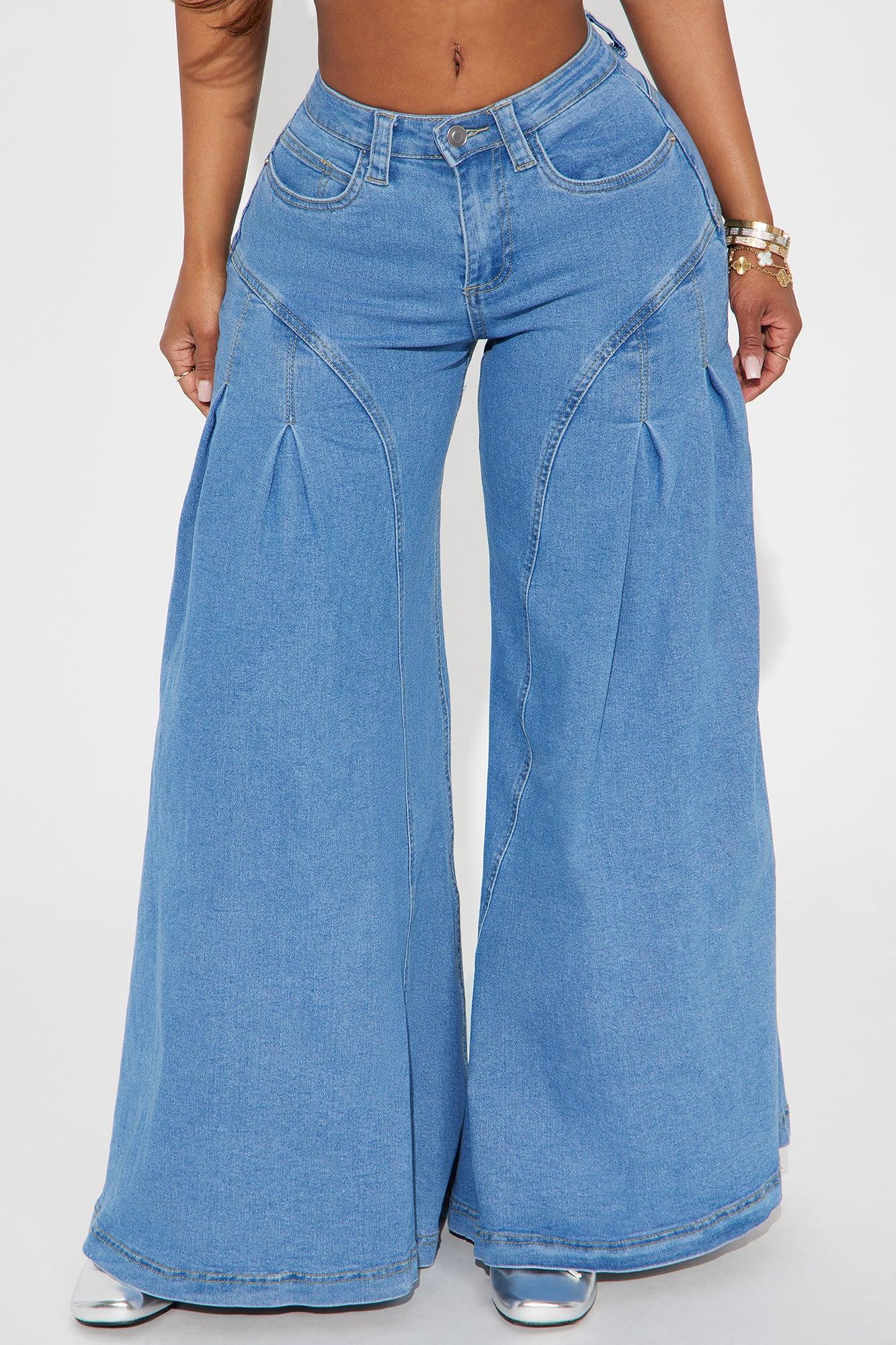 Kalinda Extreme Wide Leg Jeans - Medium Wash Product Image