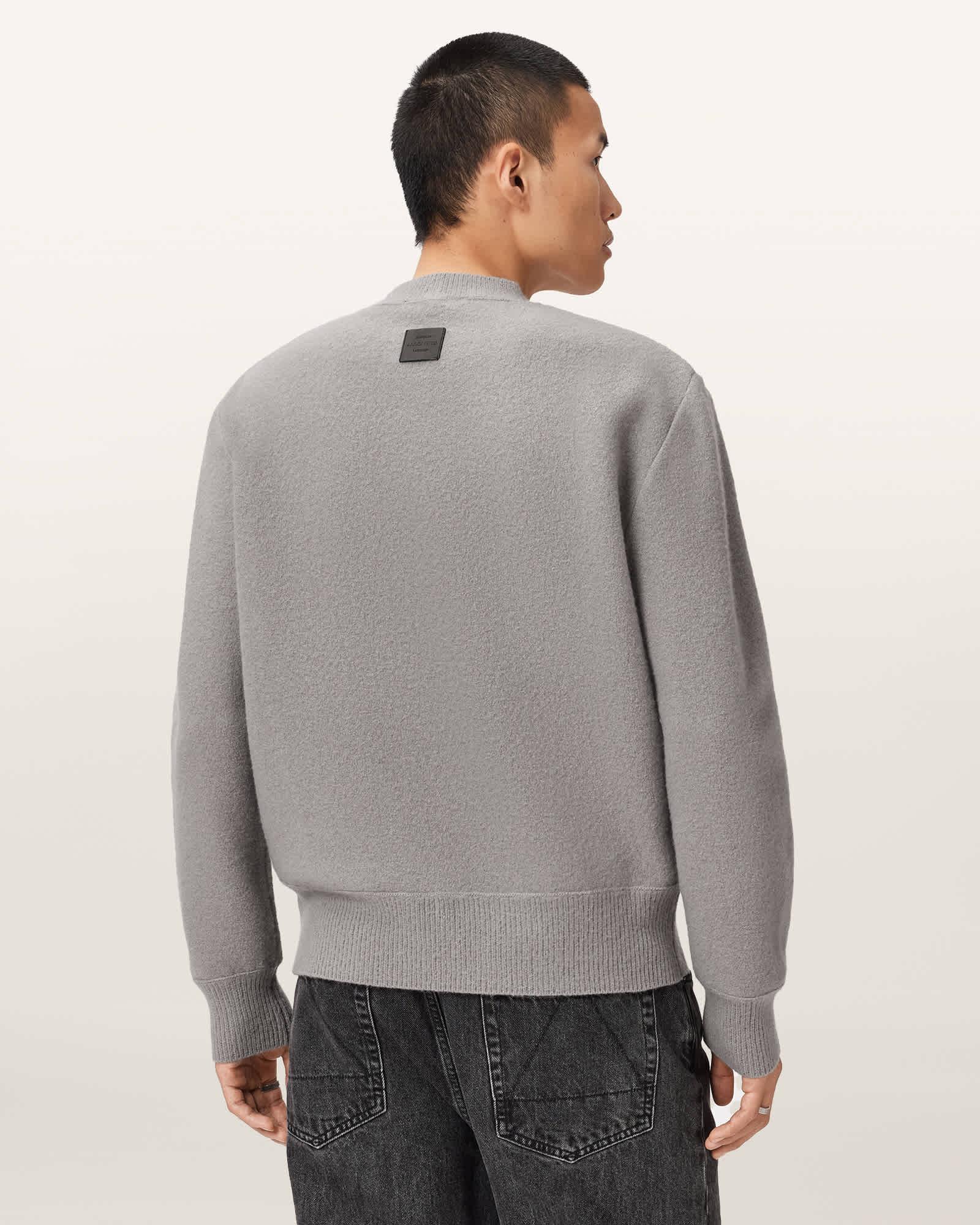 Marko Merino Wool Sweater HENGE GREY | ALLSAINTS US Product Image
