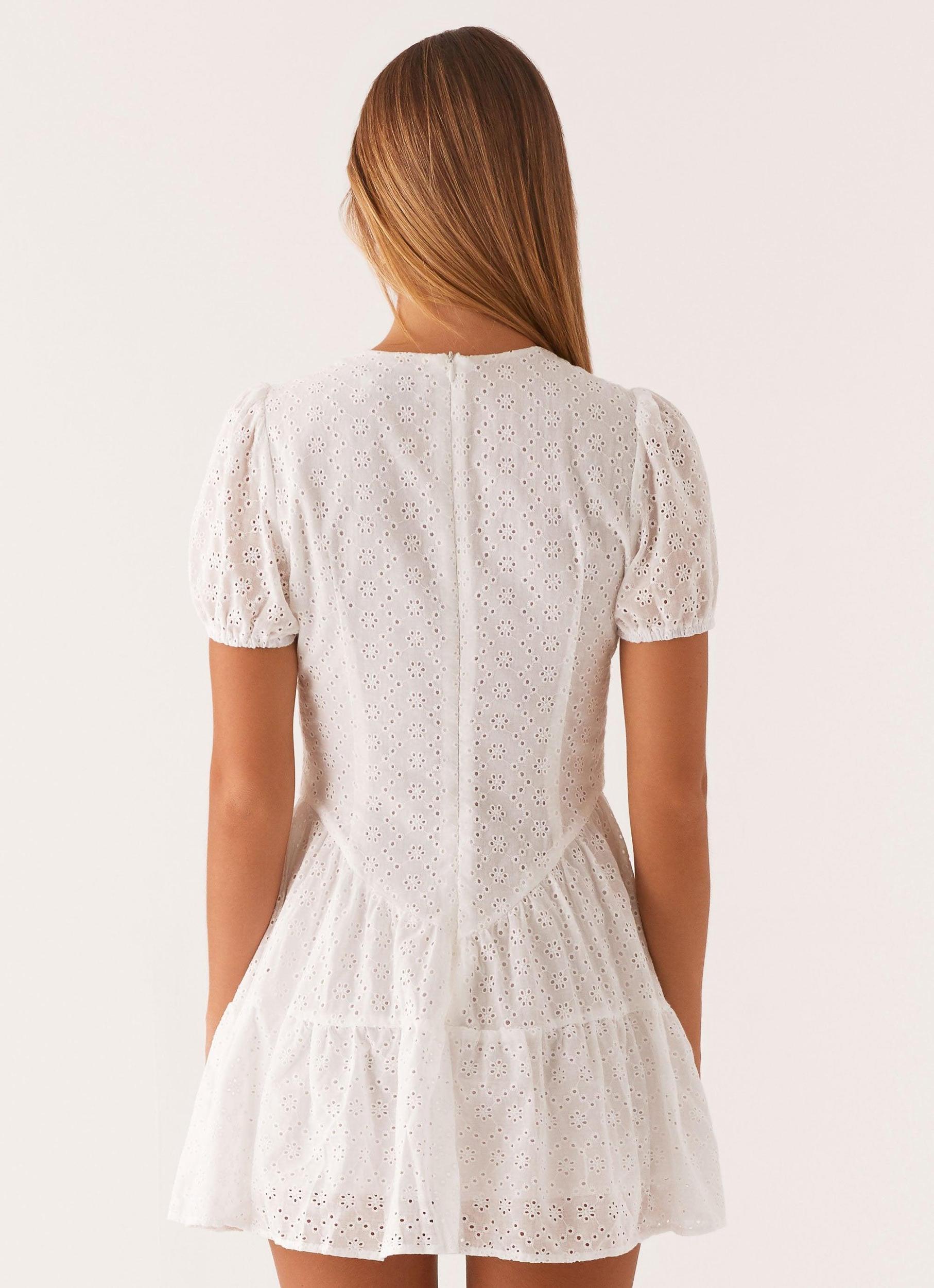 Sweetness Mini Dress - White Product Image