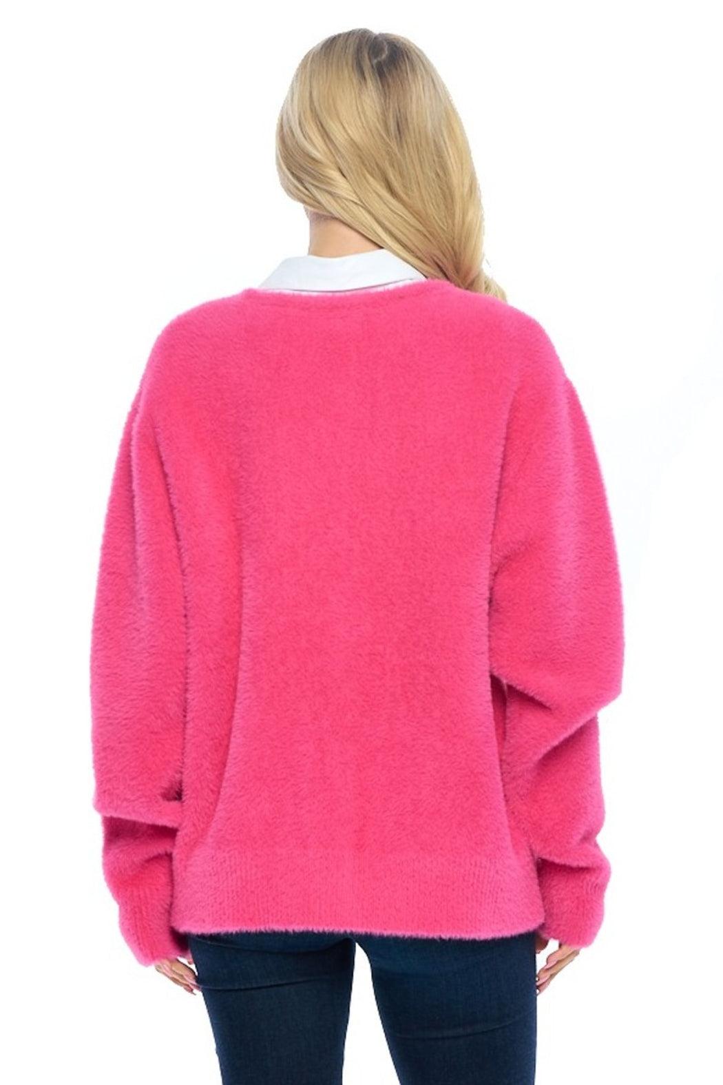 Open Front Fuzzy Sweater Product Image