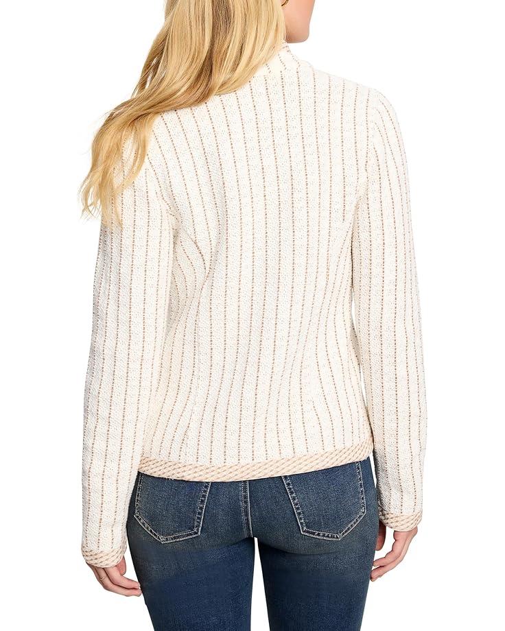 Weave Mix Knit Zip Jacket Product Image