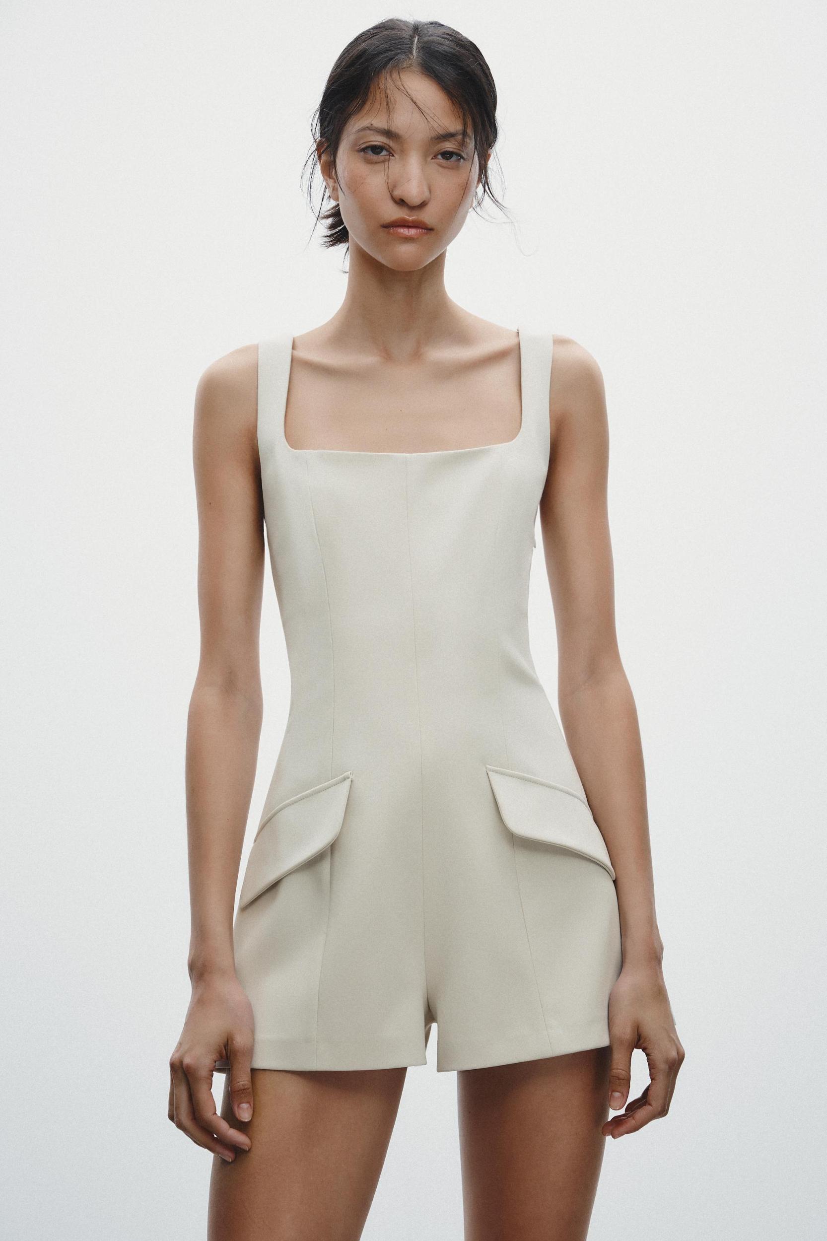 SHORT JUMPSUIT WITH STRAPS Product Image