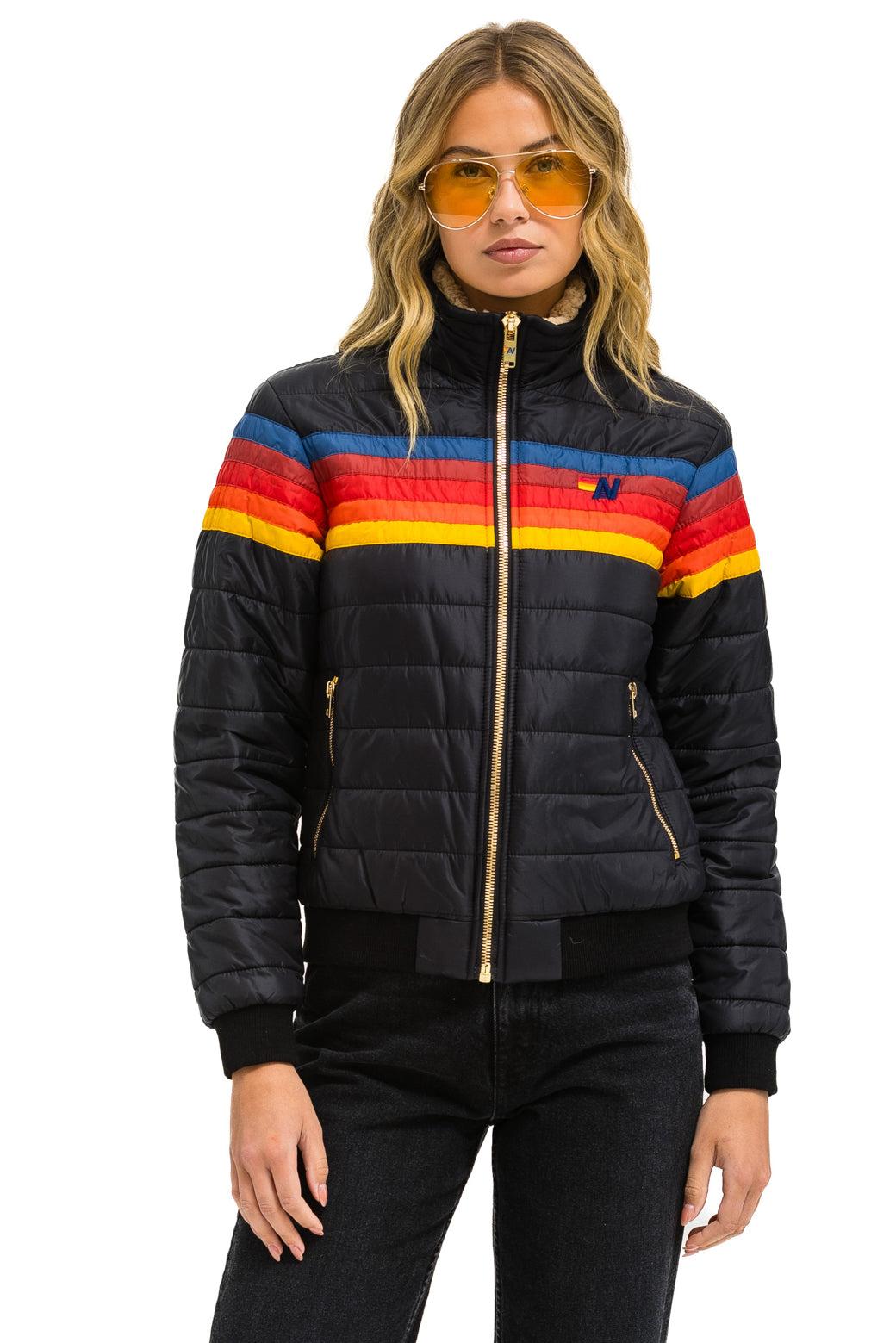 5 STRIPE JACKET -  BLACK Female Product Image