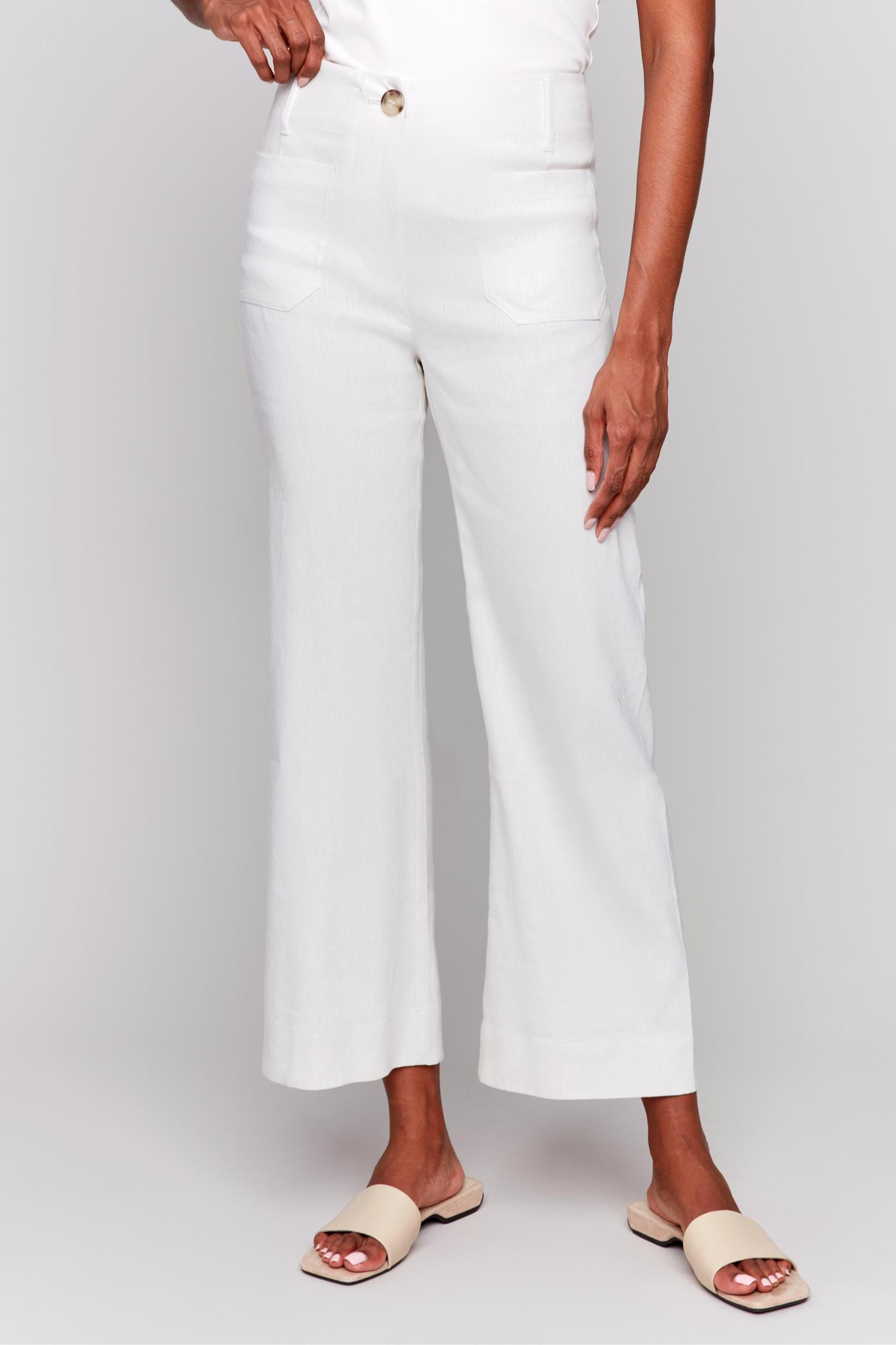 Cropped Straight Leg Pant with Patch Pockets Product Image