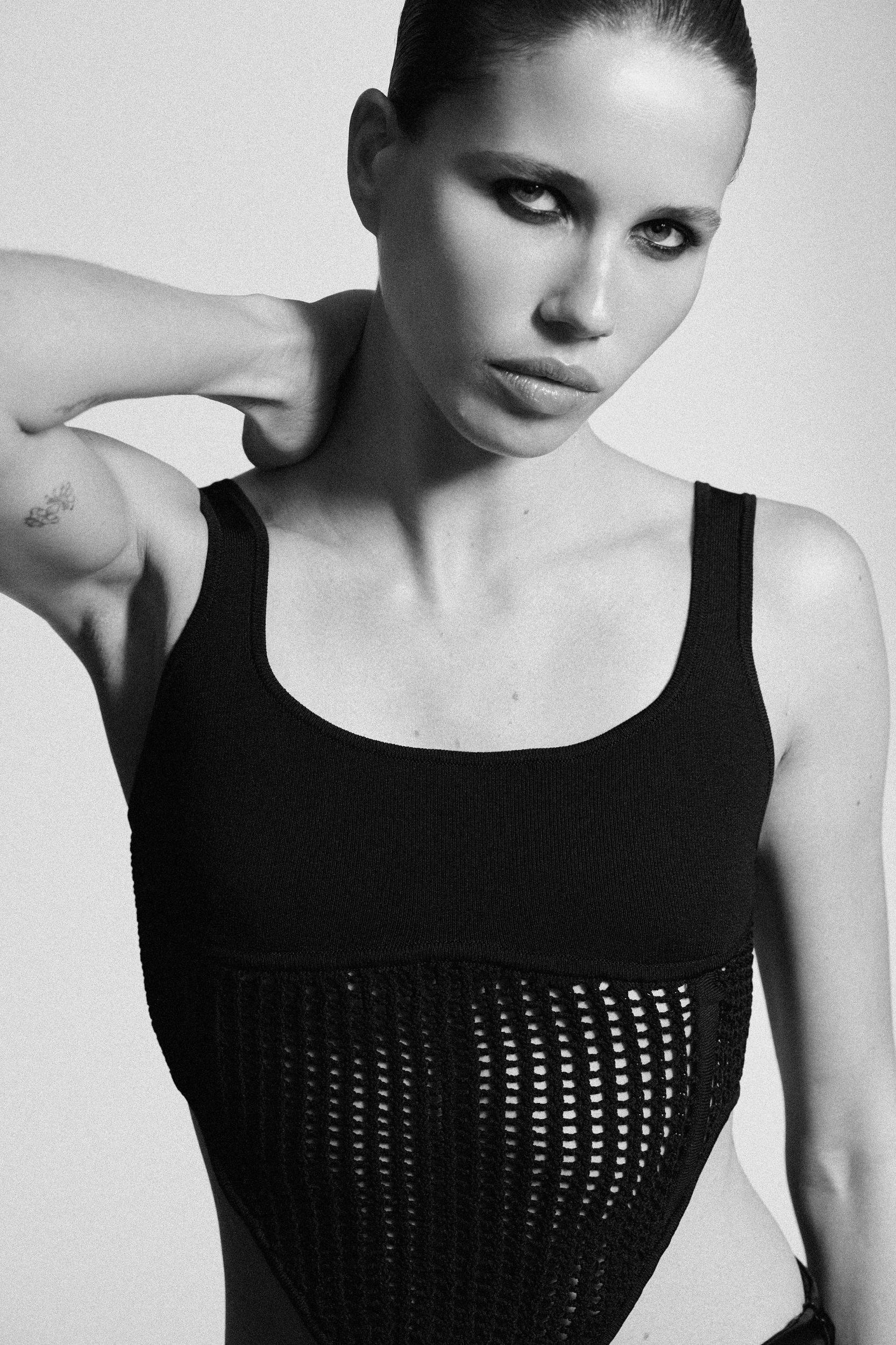 COMBINATION KNIT CORSET TOP Product Image