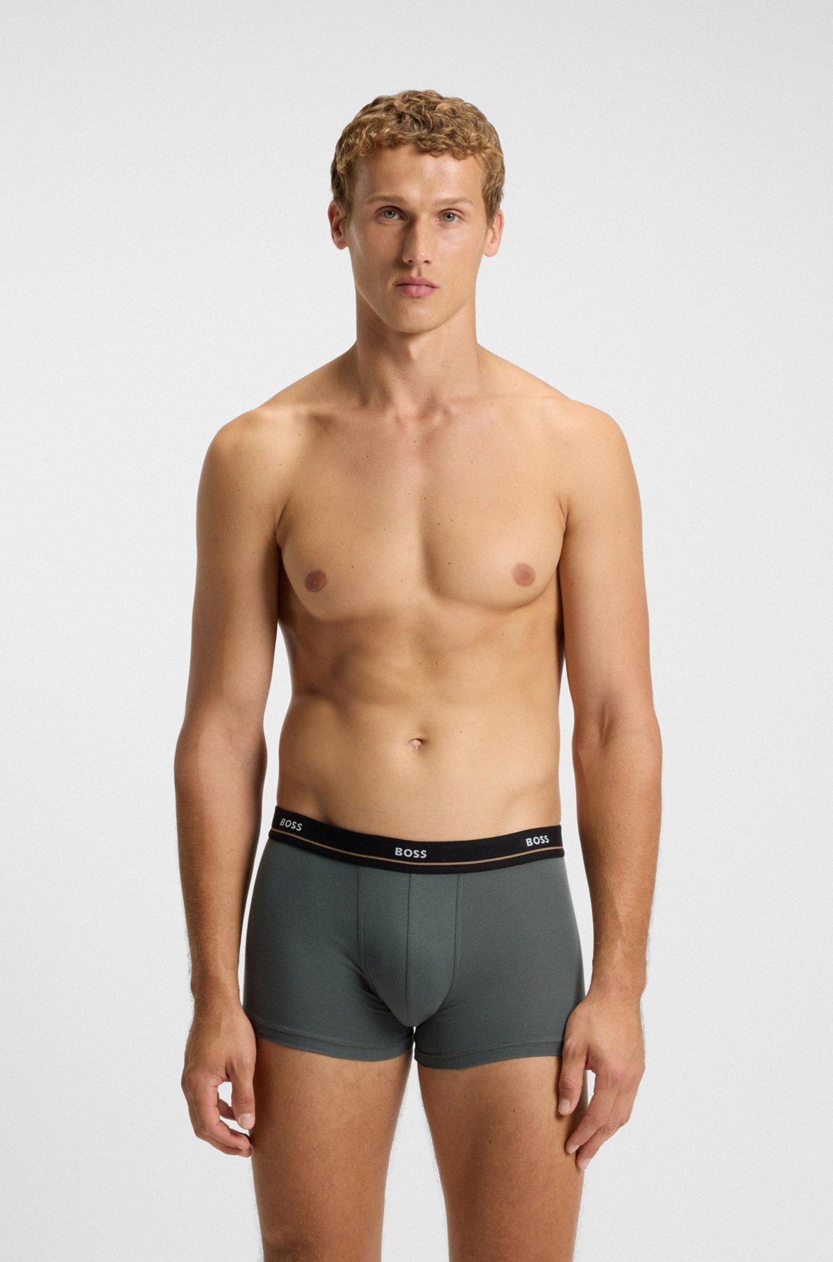 Five-pack of logo-waistband trunks in stretch cotton Product Image