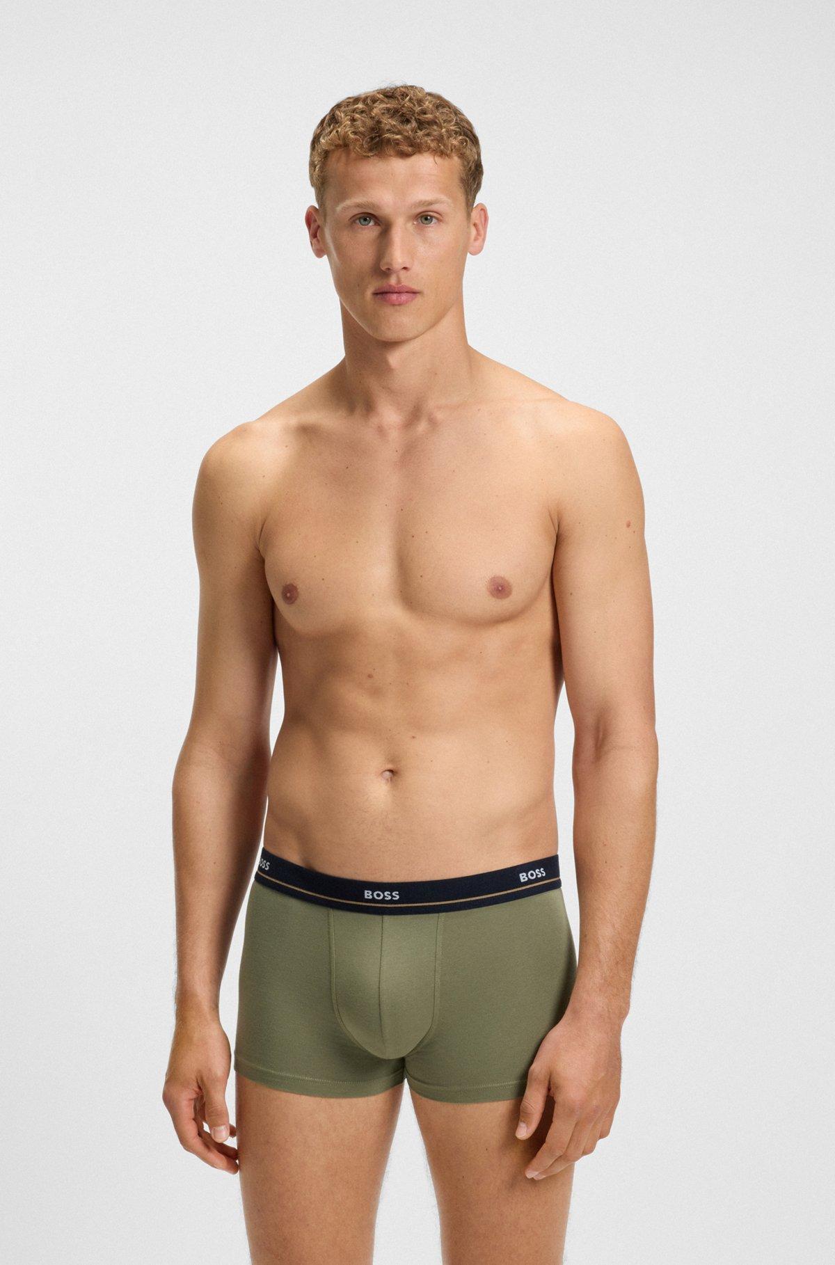 Five-pack of logo-waistband trunks in stretch cotton Product Image