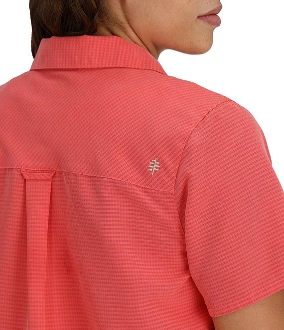 Royal Robbins Women's Desert Pucker Point Collar Short Sleeve Button Front Boxy Top Product Image