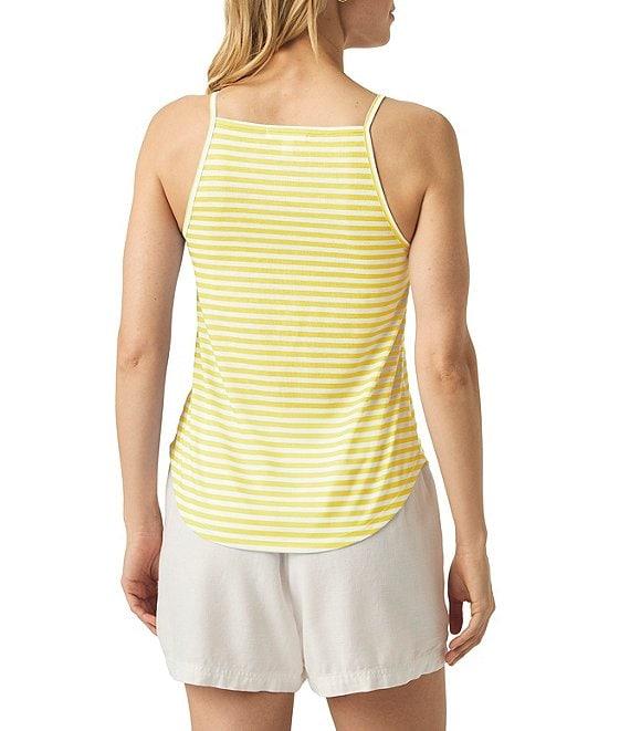 Splendid Marina Knit Stripe Print Crew Neck Sleeveless Tank Product Image