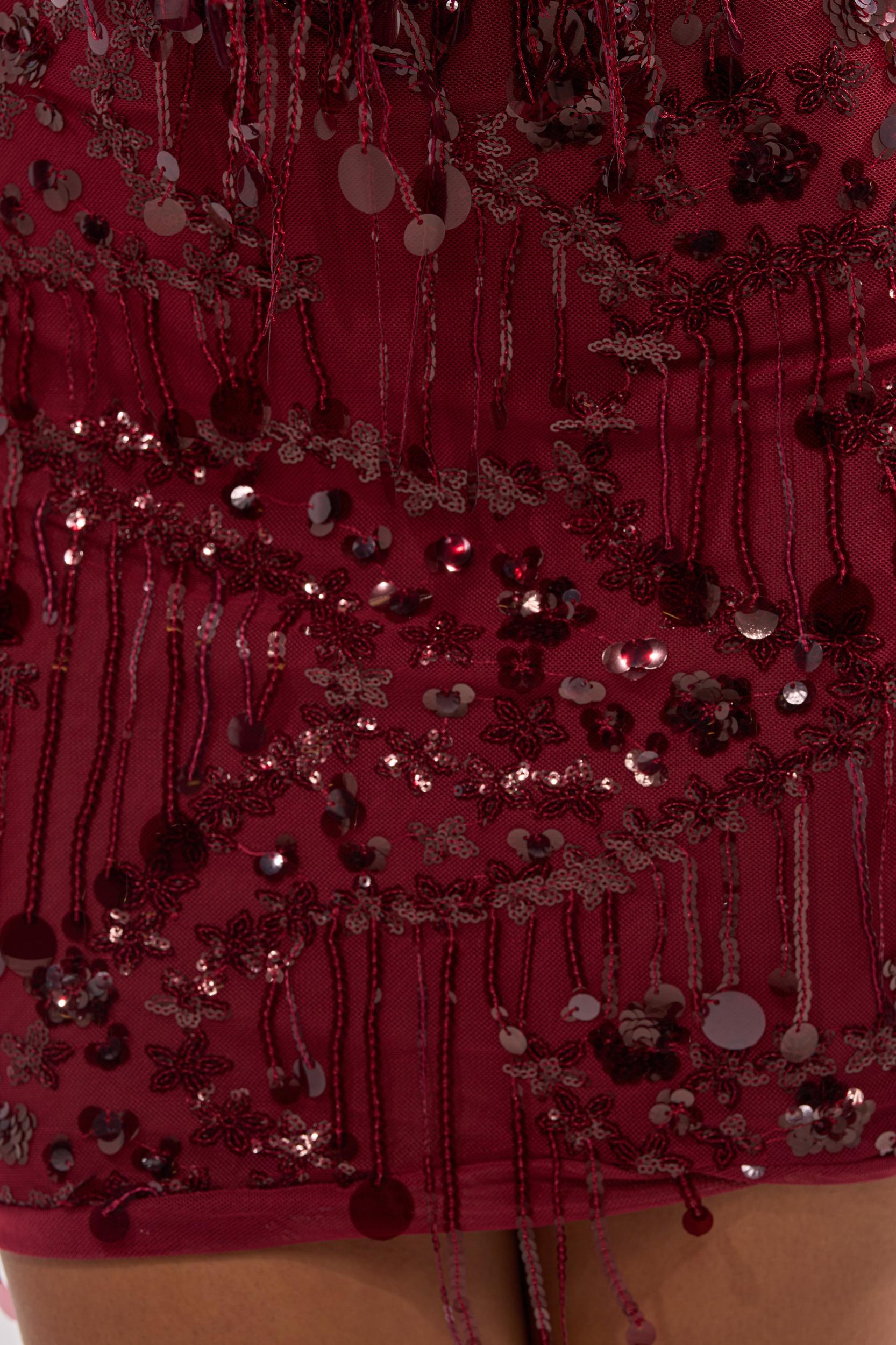 MOOD FOR THE NIGHT SEQUIN MINI DRESS Product Image