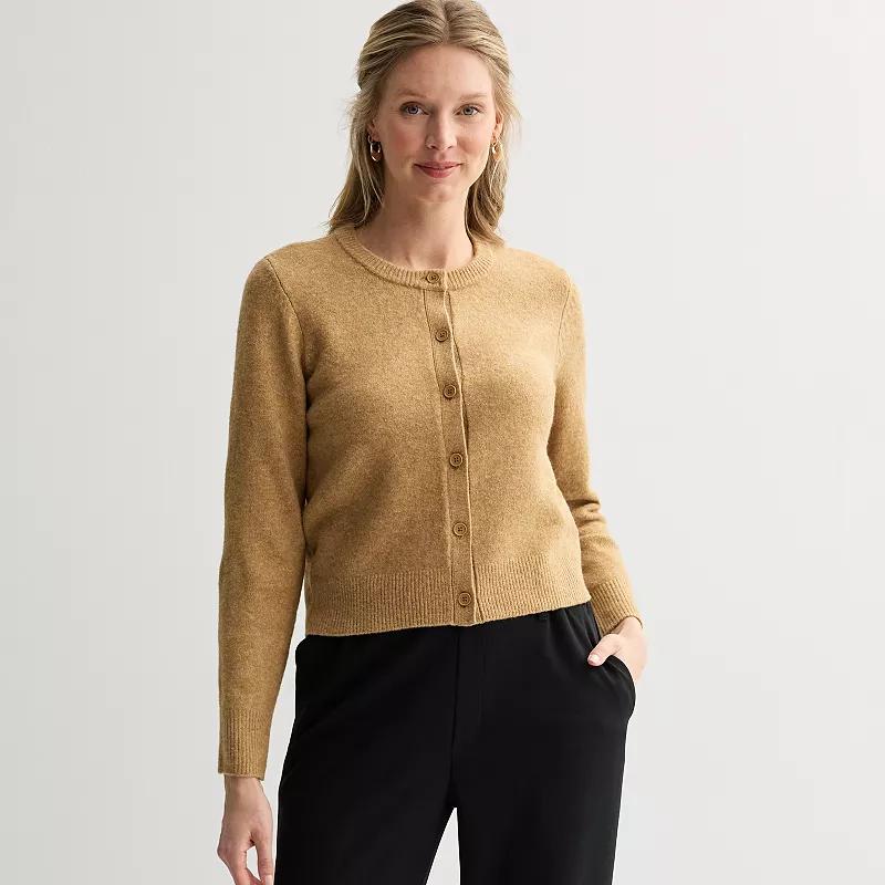Women's Nine West Button Front Crewneck Sweater,  Product Image
