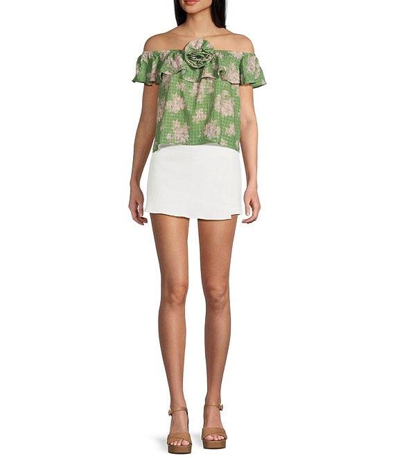 Sadie & Sage Denim Mini Skort Product Image