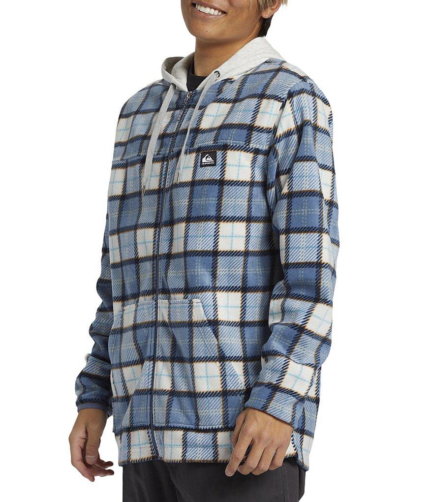 Quiksilver Surf Days Polar Fleece Plaid Hooded Jacket Product Image