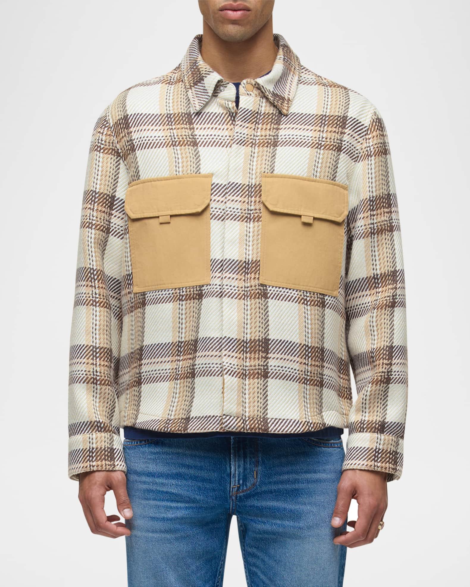Men's Plaid Flap-Pocket Button-Down Shirt Product Image