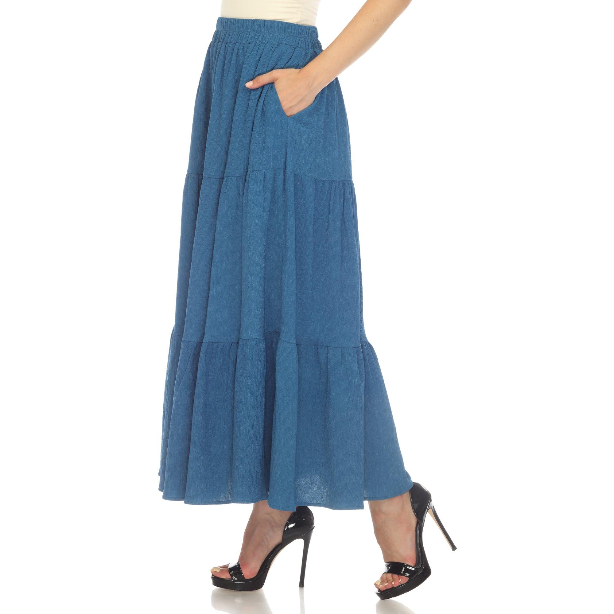 Pleated Tiered Maxi Skirt Product Image