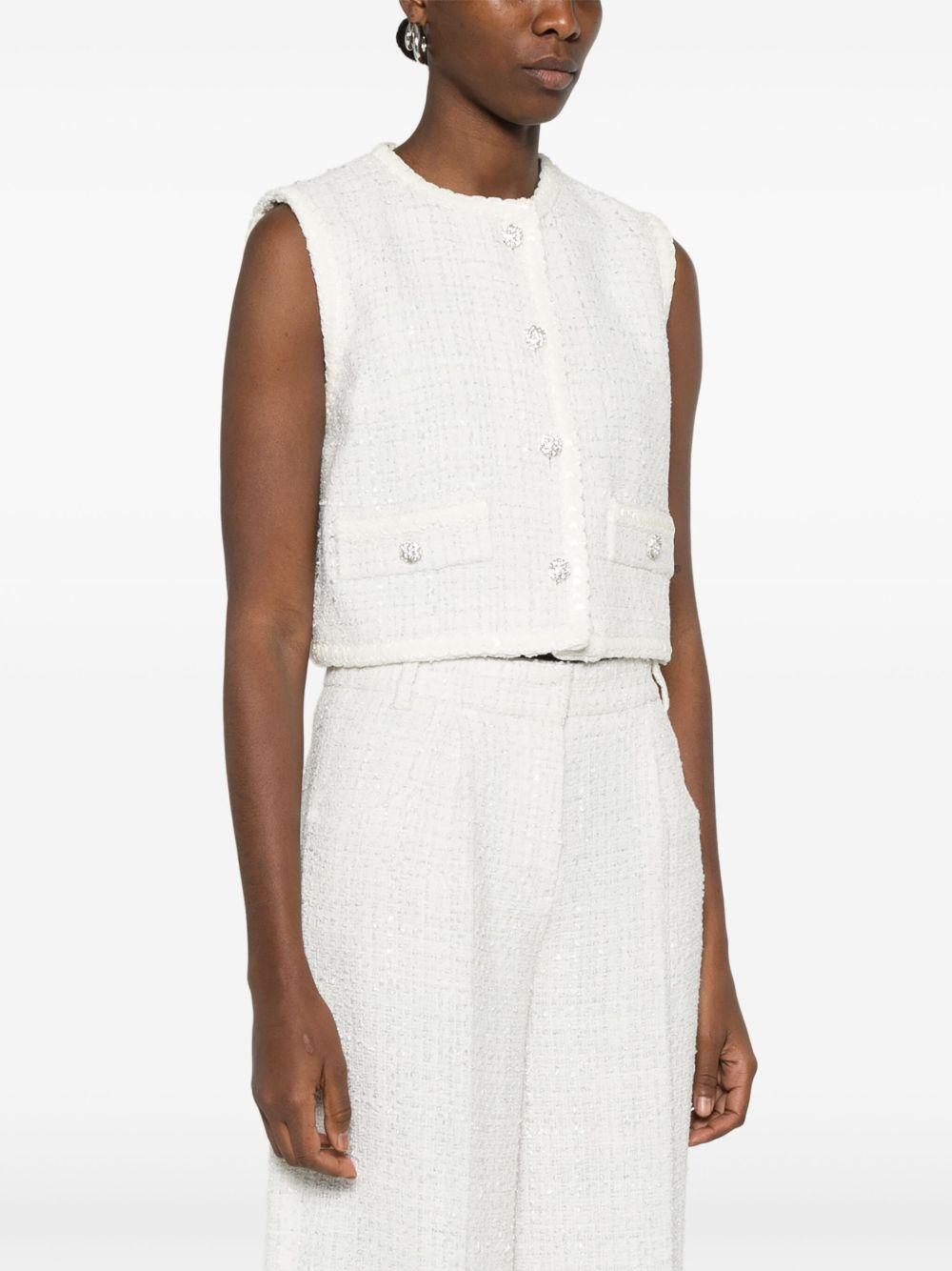 sequin-embellished tweed jacket Product Image