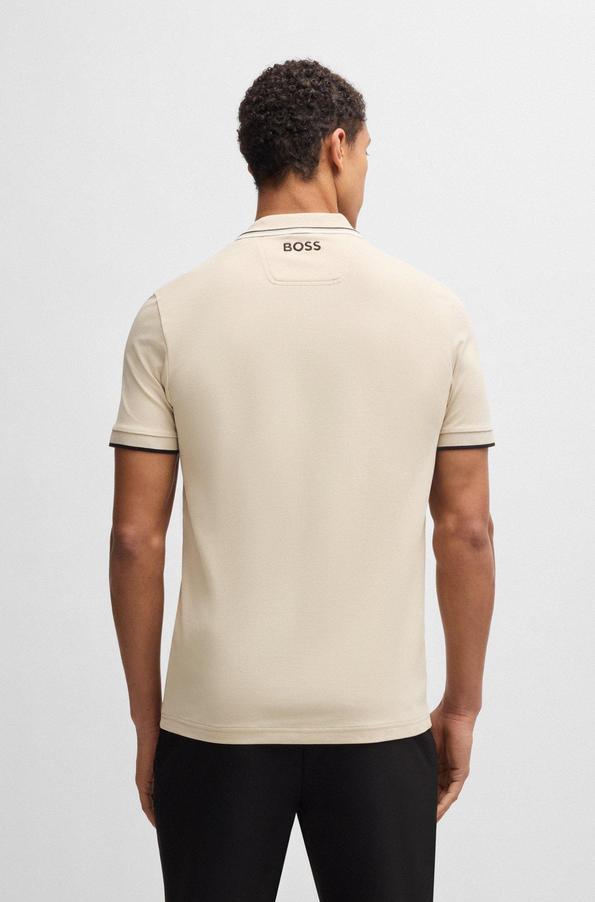 Polo shirt with contrast logos Product Image