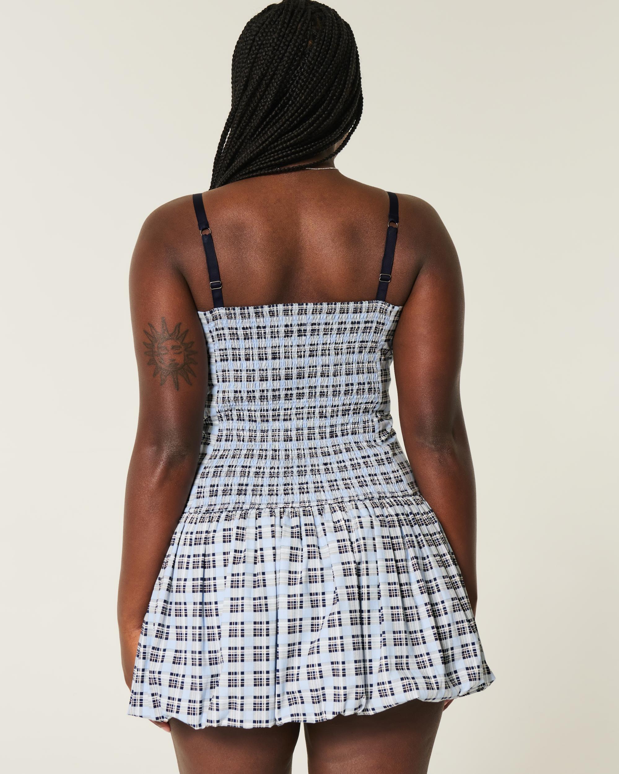 V-Neck Bubble Mini Dress Product Image