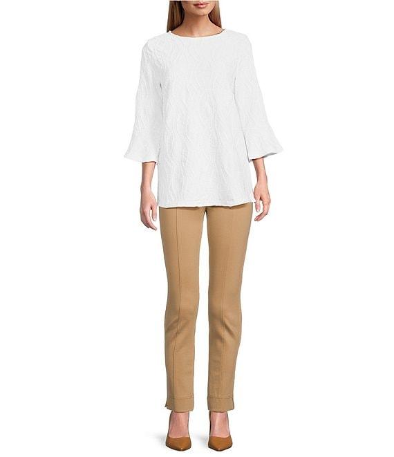 Slim Factor by Investments 3/4 Sleeve Ruffle Cuff Top Product Image