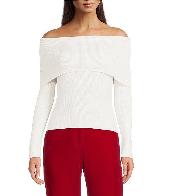 Alex Marie Whitney Off-The-Shoulder Long Sleeve Sweater Product Image
