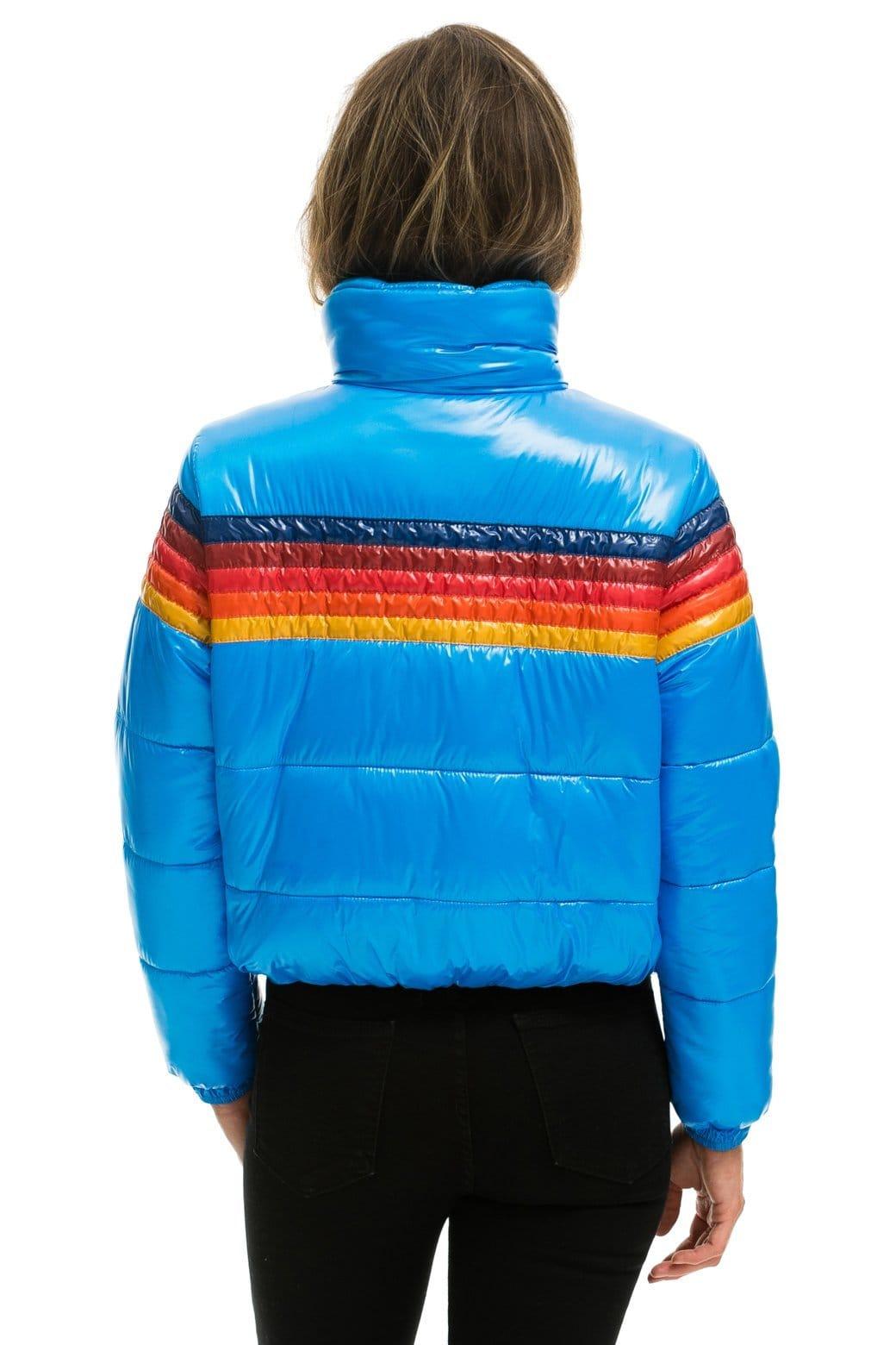 5 STRIPE APRES PUFFER JACKET - GLOSSY BLUE Female Product Image