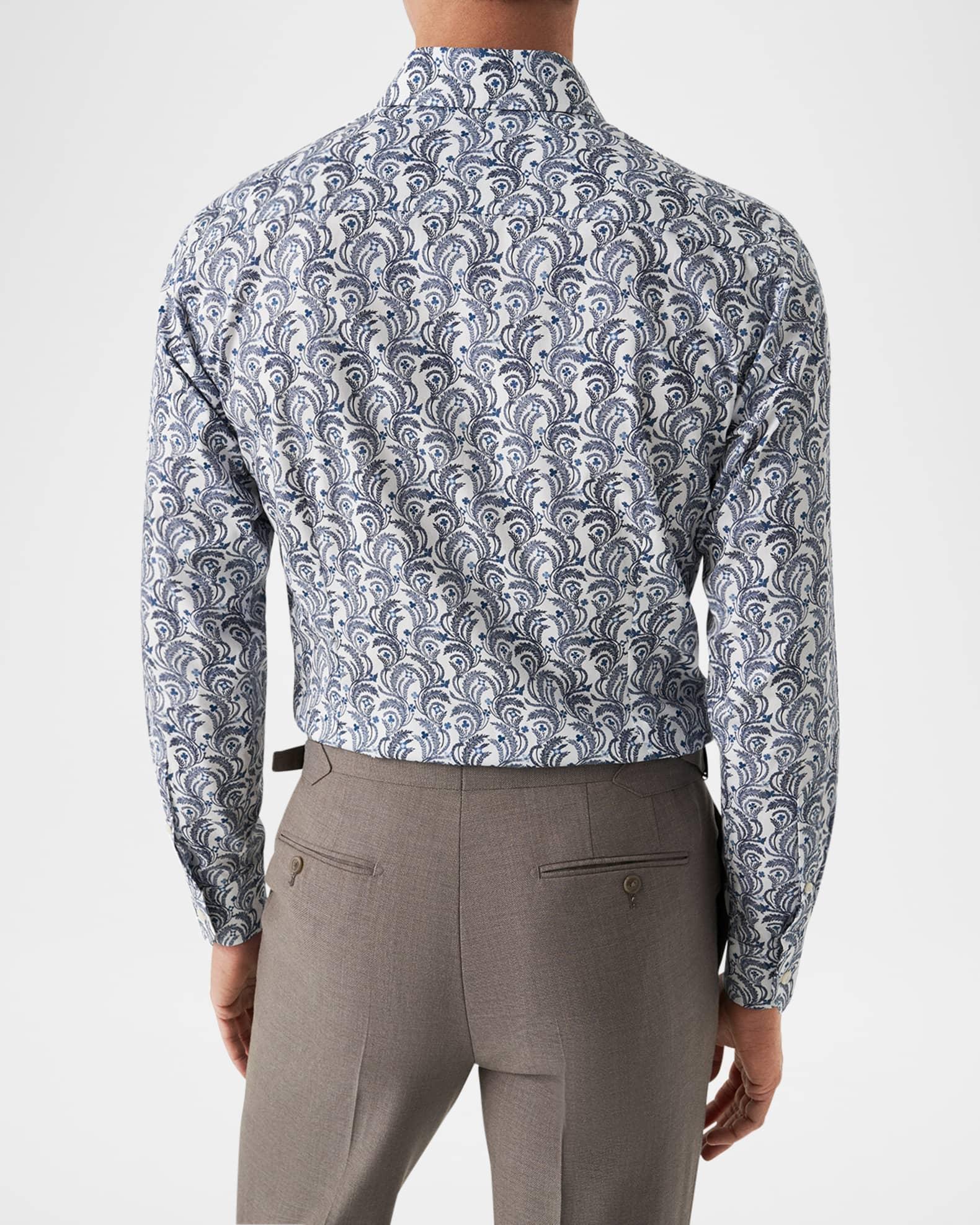 Men's Signature Twill Floral Slim-Fit Dress Shirt Product Image