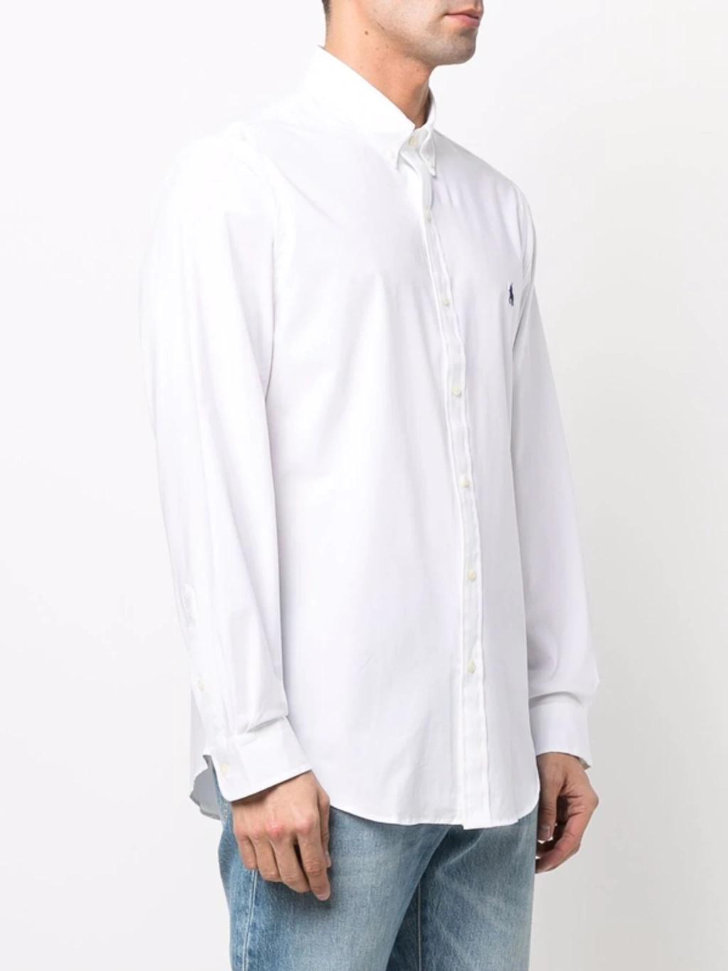 POLO RALPH LAUREN Long Sleeve Sport Shirt Clothing In White Product Image