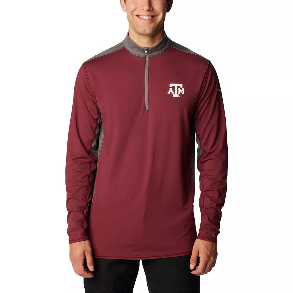 Men's Columbia Maroon Texas A&M Aggies Tech Trail™ Omni-Shade Quarter-Zip Top,  Product Image