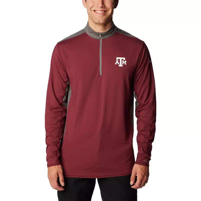 Men's Columbia Maroon Texas A&M Aggies Tech Trail™ Omni-Shade Quarter-Zip Top,  Product Image