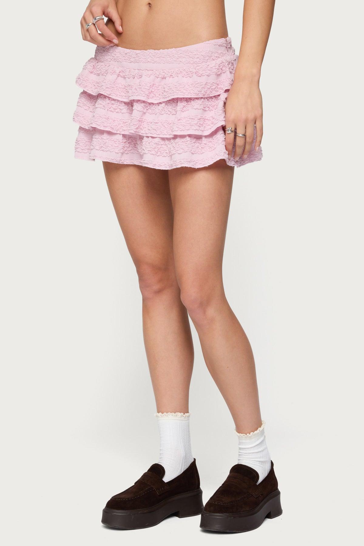 Margaux Textured Ruffle Mini Skort Product Image