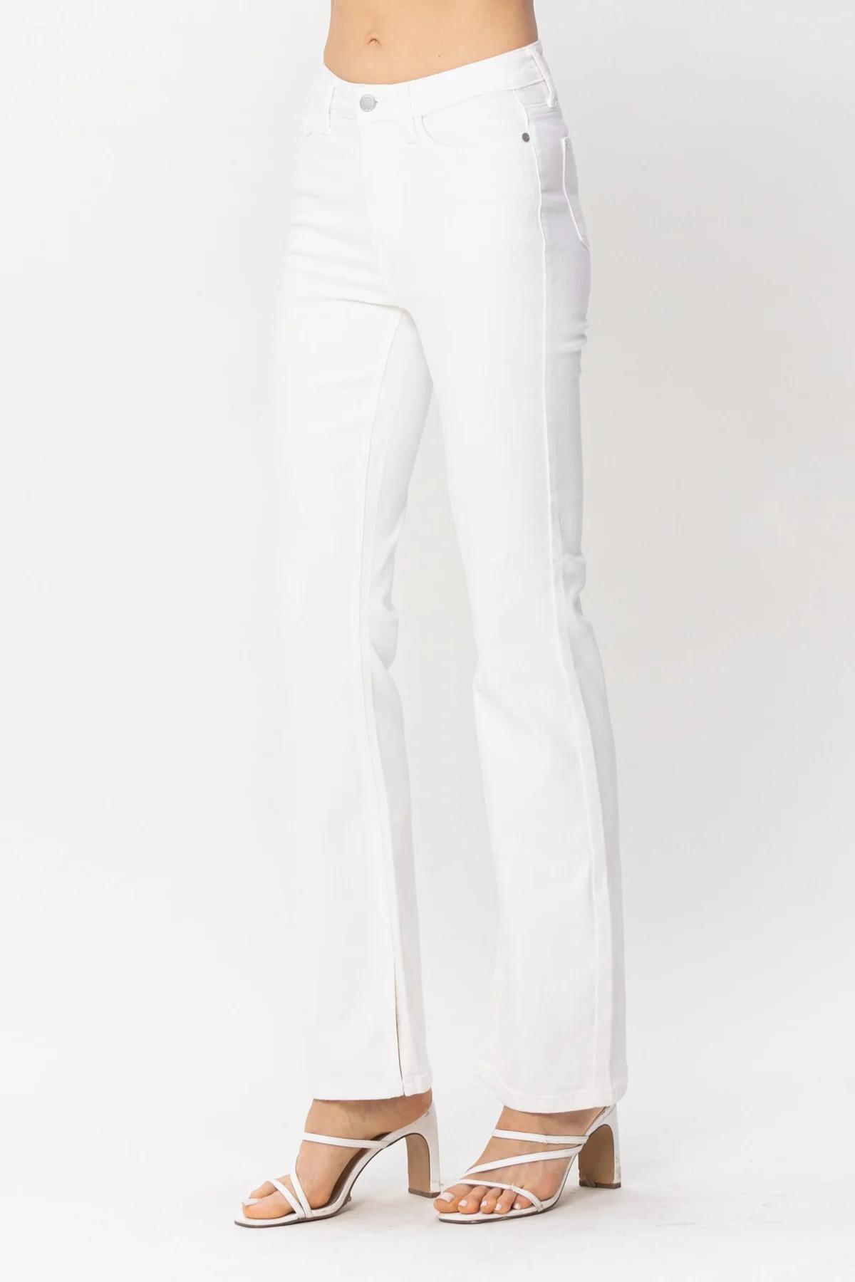Judy Blue High Waist Side Slit Slim Boot Cut Jeans Product Image