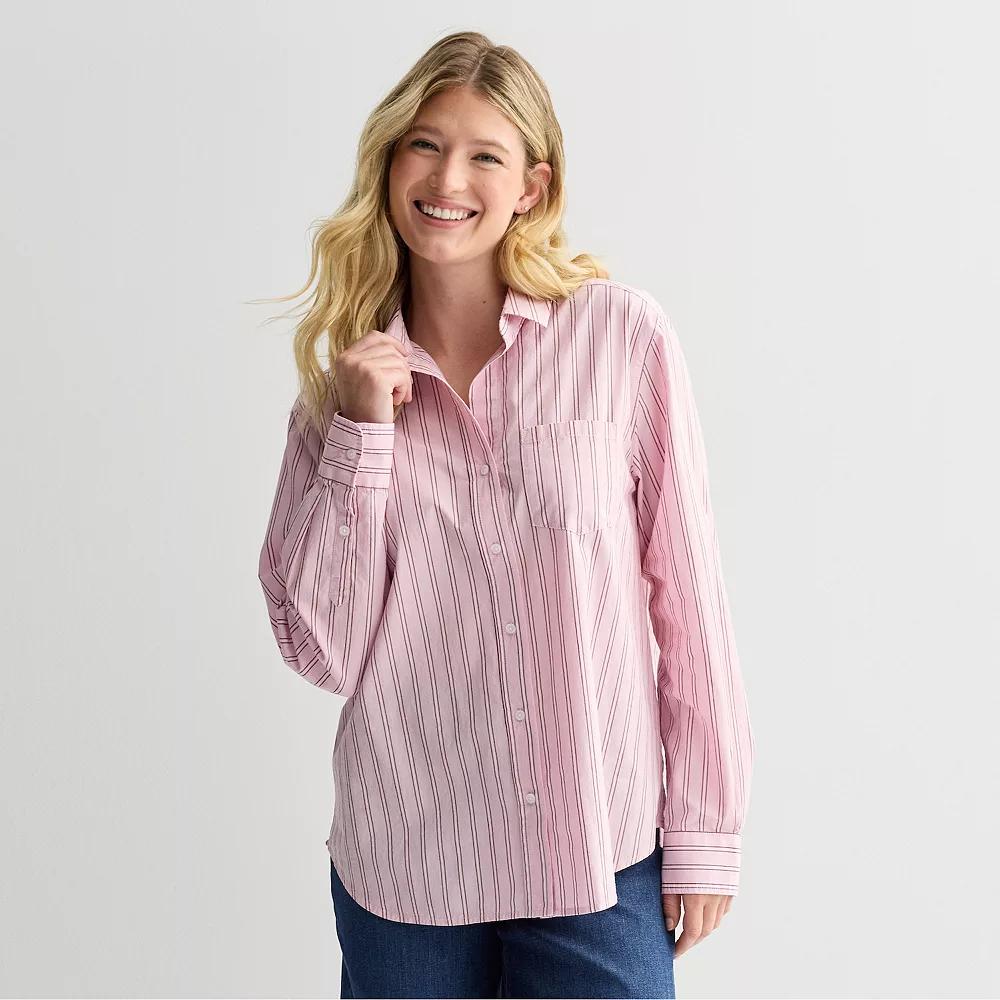 Petite Sonoma Goods For Life® Everyday Button-Up Shirt, Women's,  Product Image