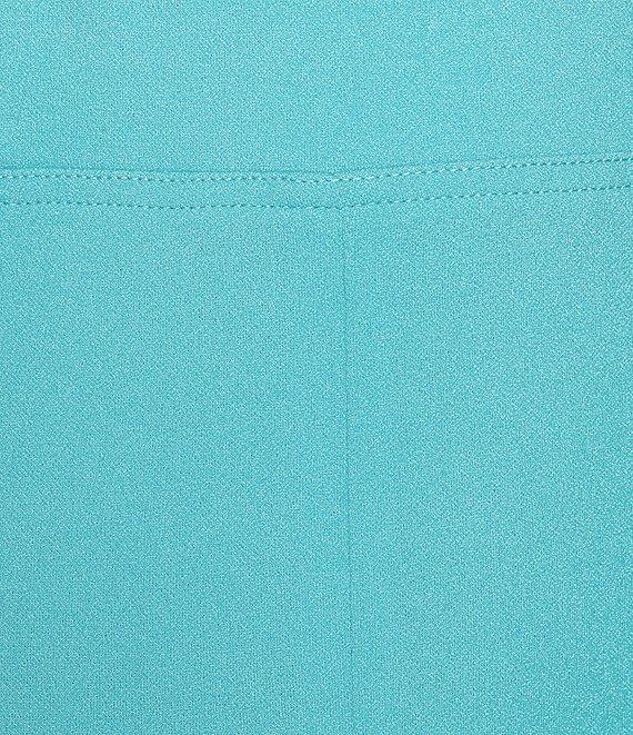 Ming Wang Plus Size Deco Stretch Crepe Back Slit Hem Pants Product Image