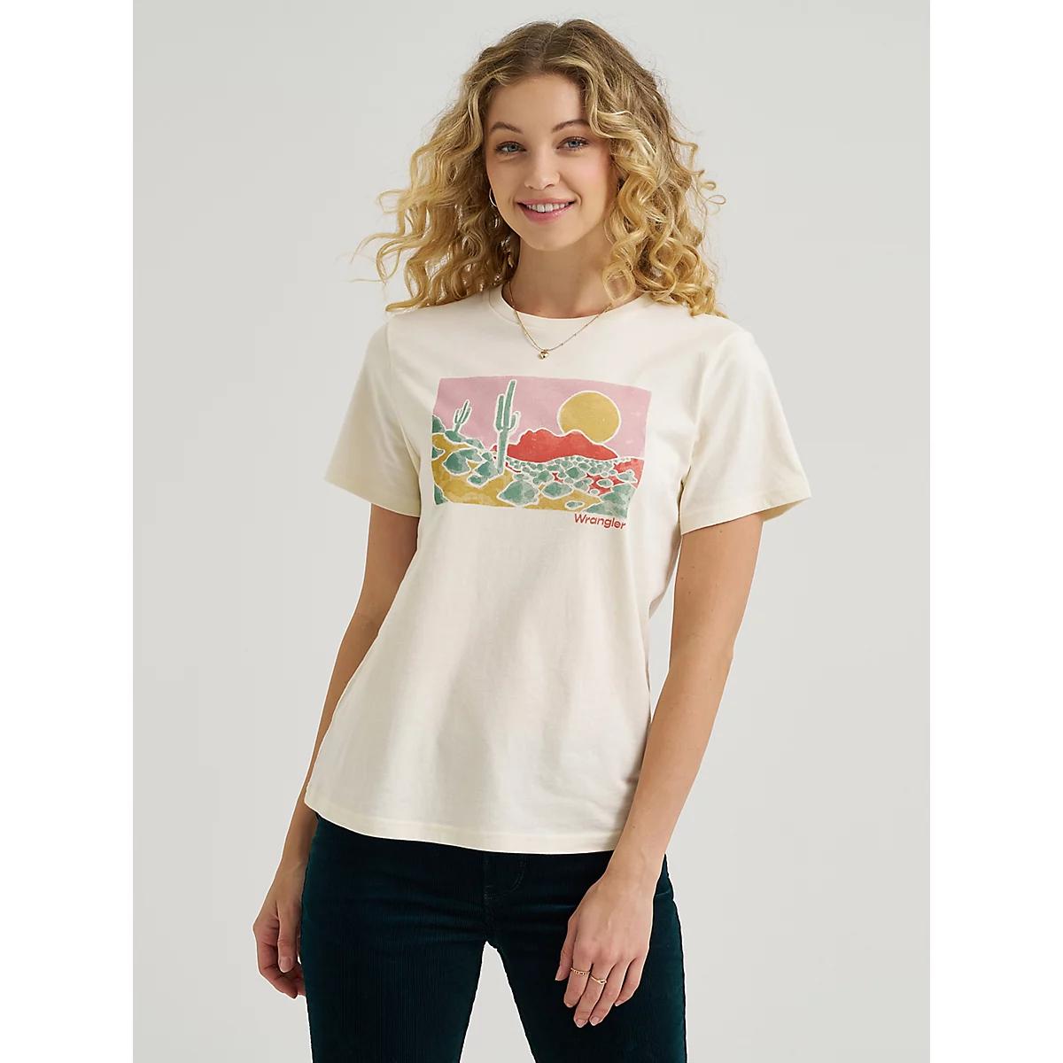Women's Desert Graphic Tee in Antique White Product Image