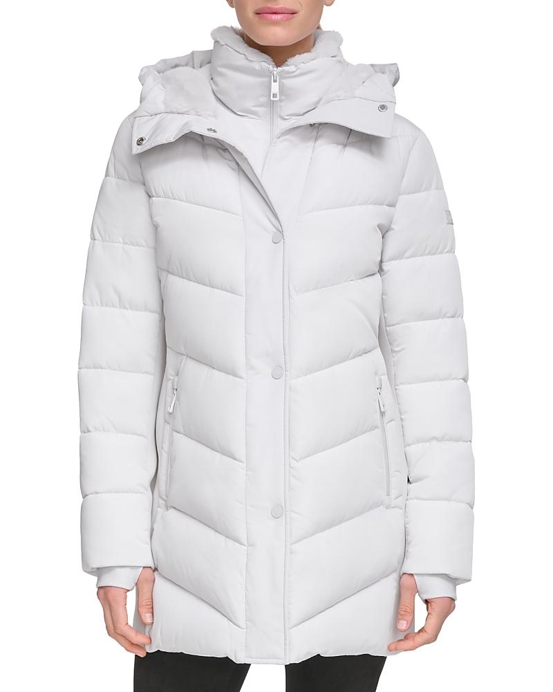 Calvin Klein Faux Fur Trim Puffer Coat Product Image