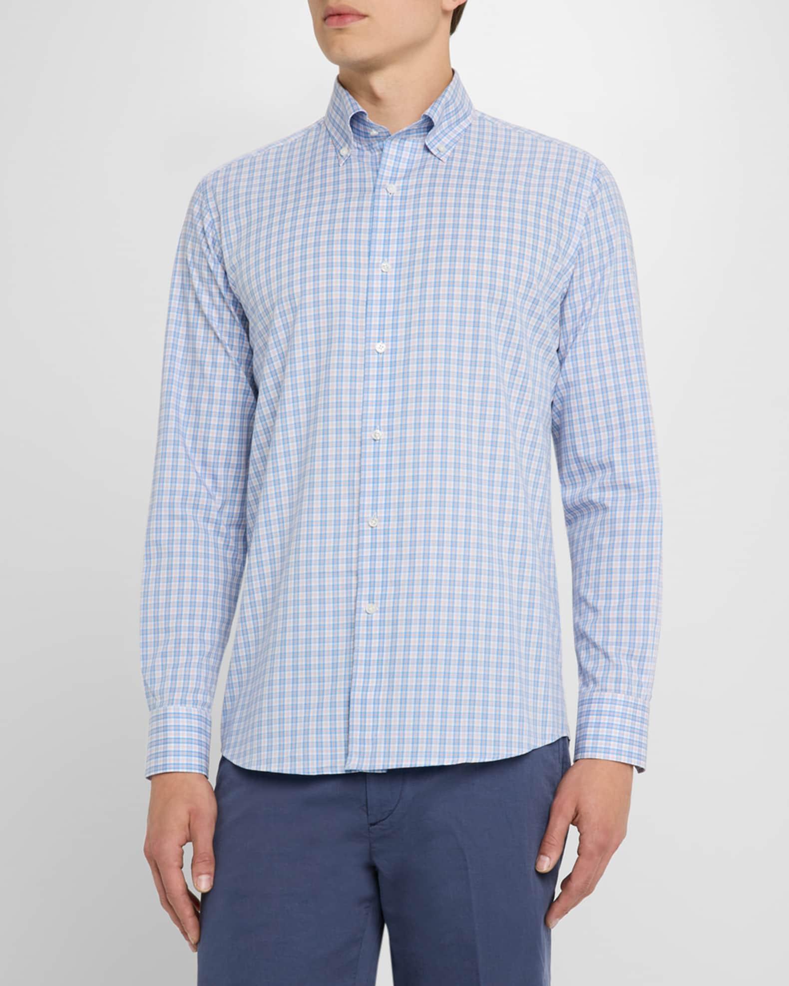 Men's Portofino Cotton Plaid Sport Shirt Product Image