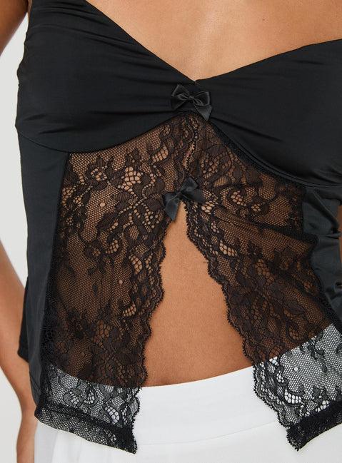Marcio Lace Top Black Product Image