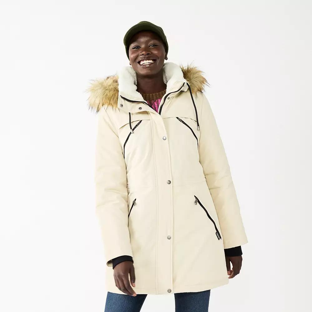 Women's Nine West Quilt Sherpa Heavyweight Puffer Coat,  Product Image