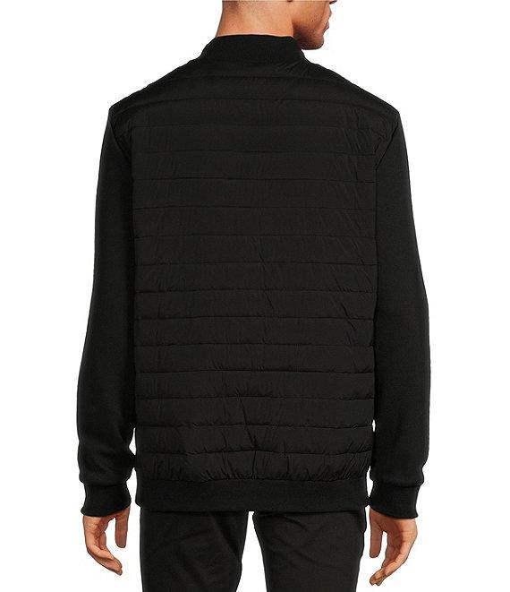 Michael Kors Long Sleeve Mixed-Media Coat Product Image