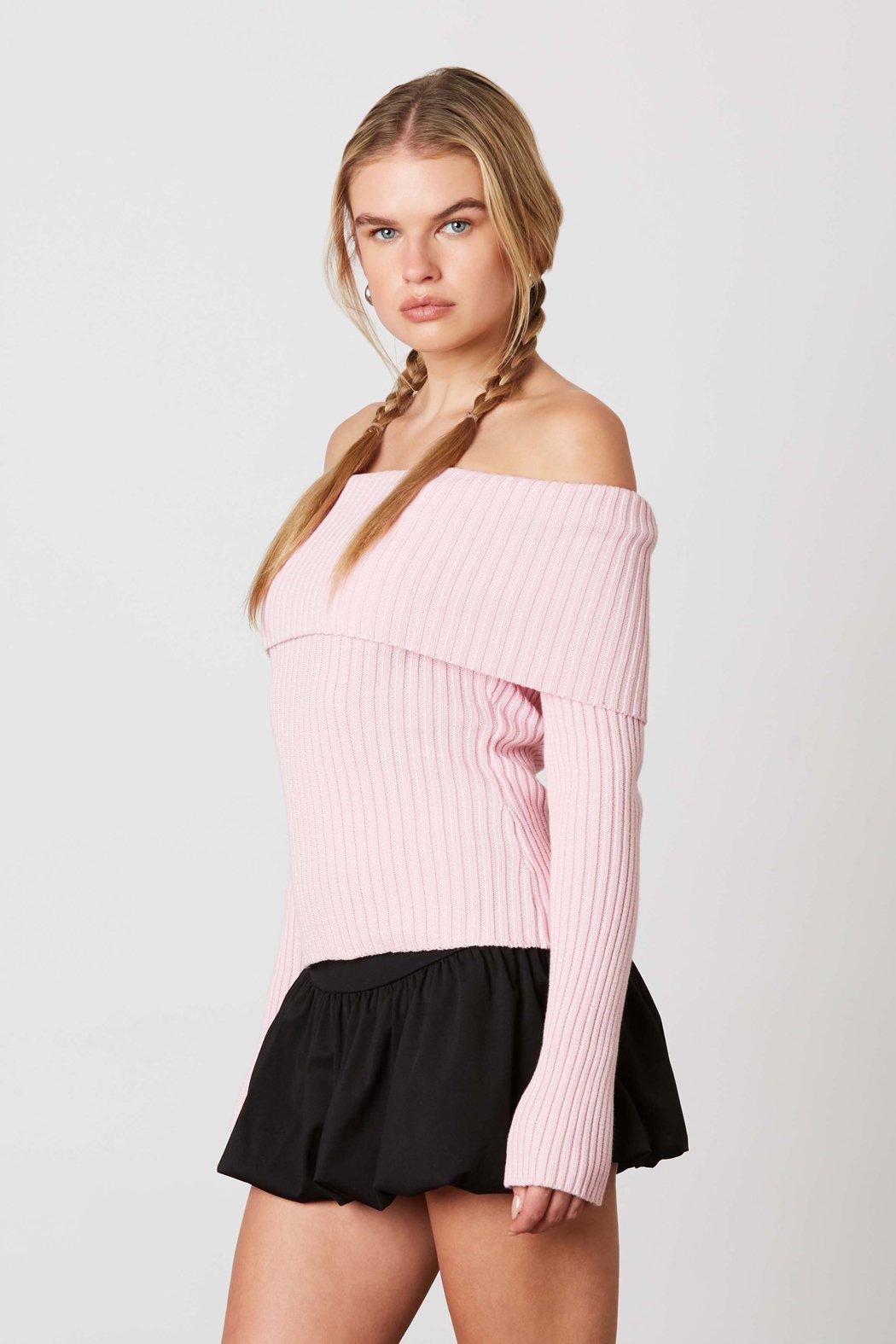 Glen Off Shoulder Sweater Product Image