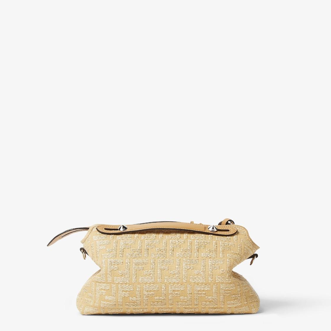 By The Way Soft MiniJacquard fabric mini-bag with raffia FF Product Image