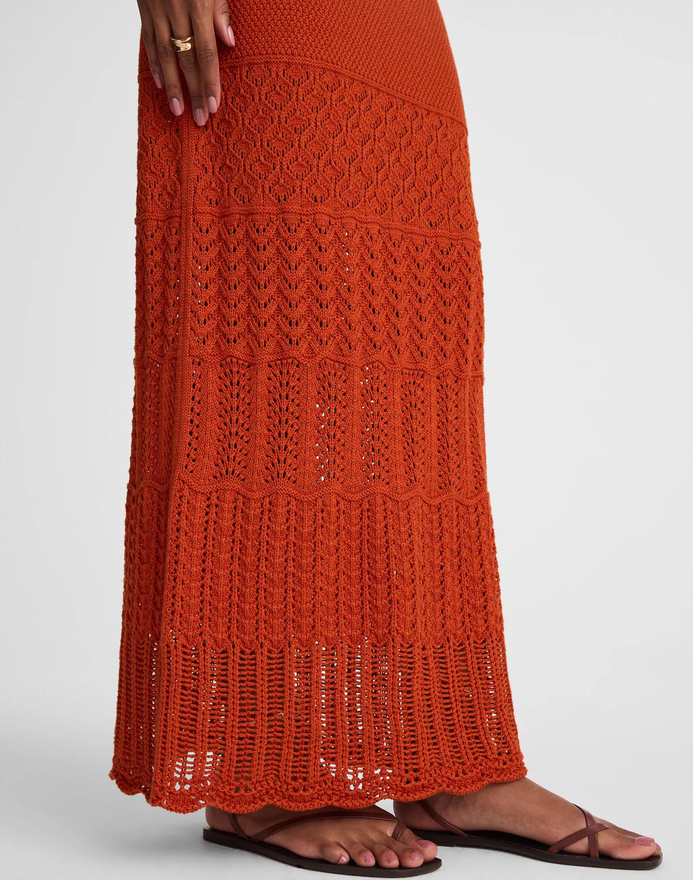 Pointelle-Stitch Maxi Skirt Product Image