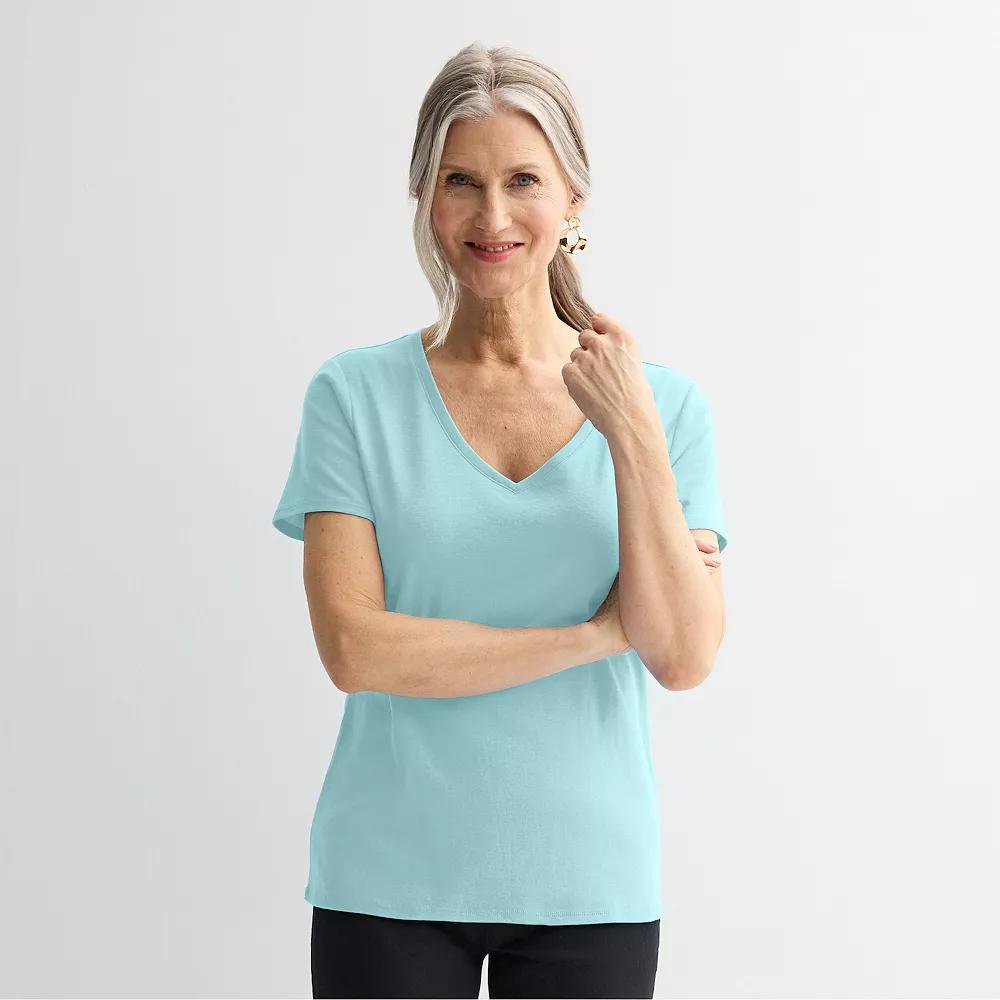 Women's Croft & Barrow® Essential V-Neck Tee,  Product Image