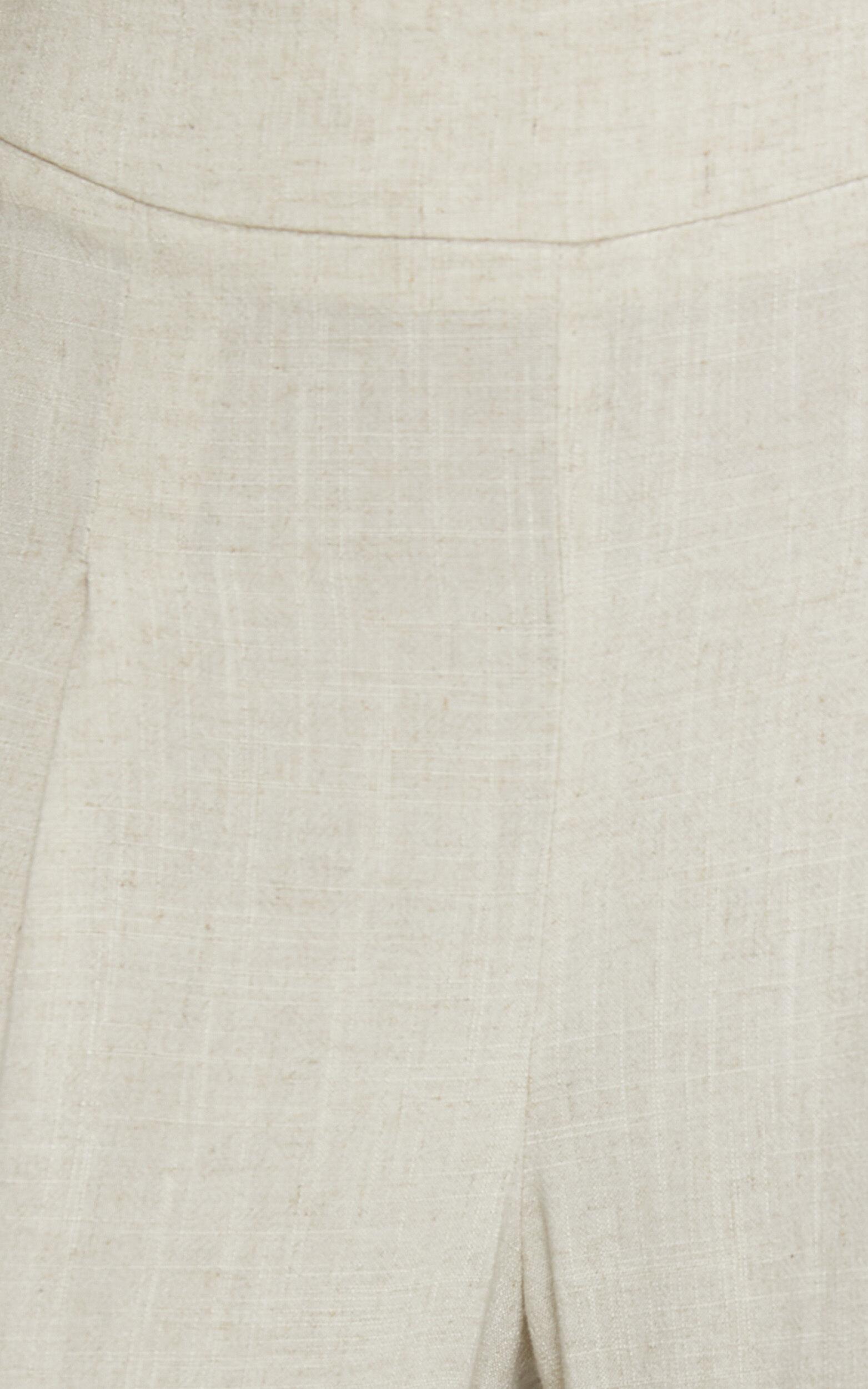 Alina Pants - Linen High Waisted Wide Leg Relaxed Pants in Natural Product Image