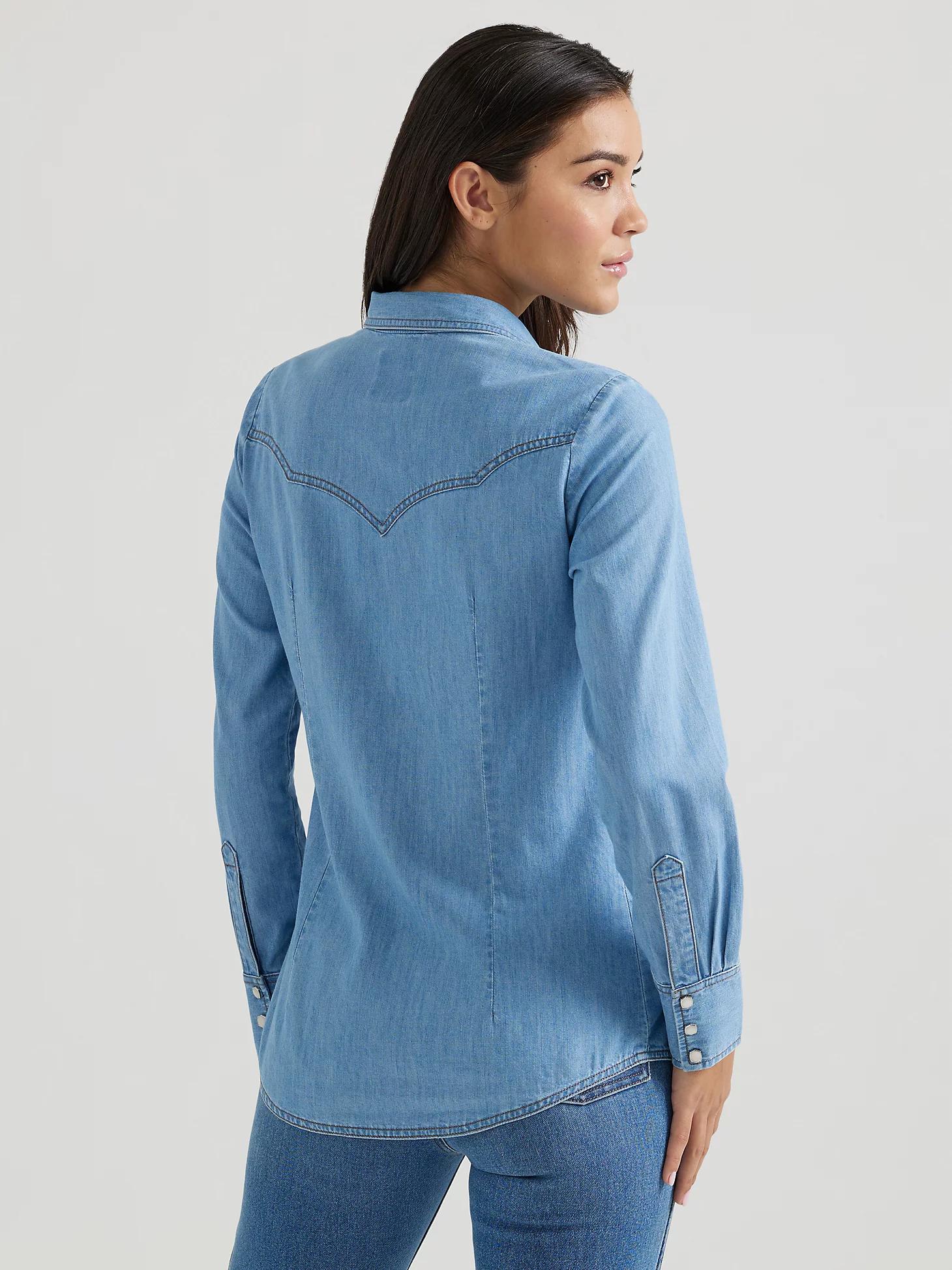 Wrangler® x Yellow Rose by Kendra Scott Denim Shirt | Women's TOPS | Wrangler® Product Image