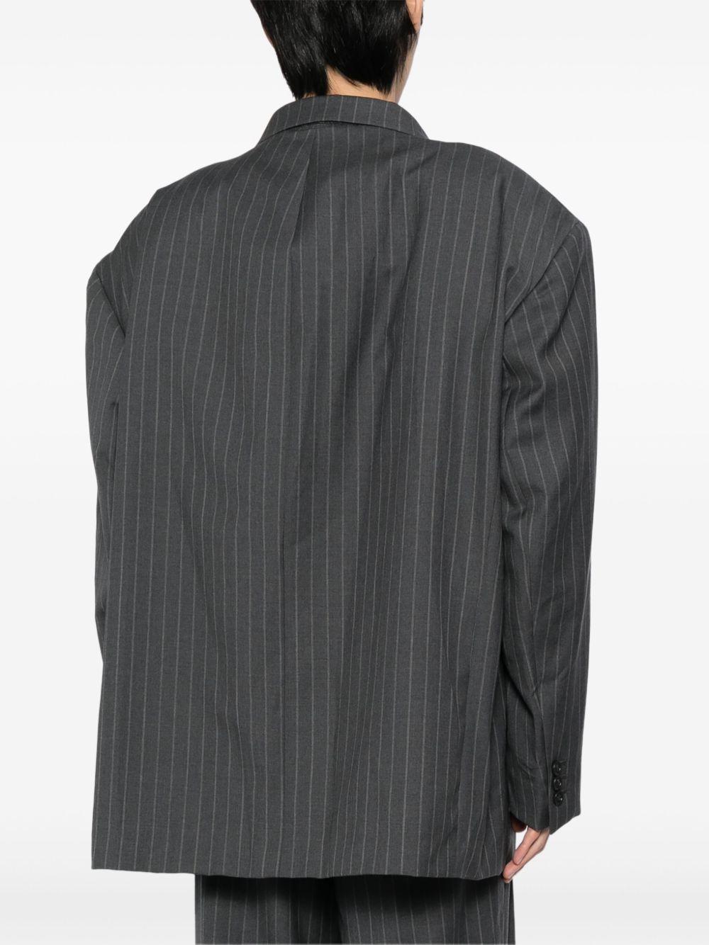 striped double-breasted blazer Product Image